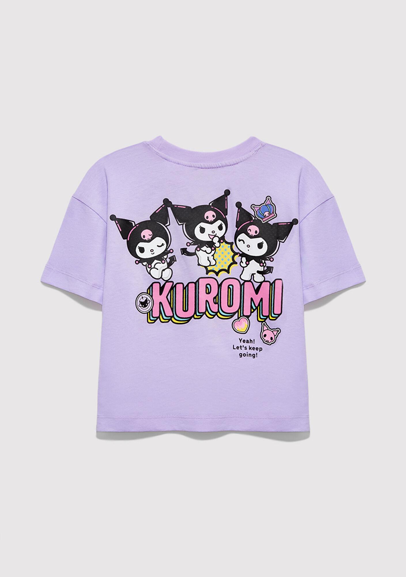 Mavi Kuromi Baskılı Mor Tişört Loose Fit / Bol Rahat Kesim 7610414-70519