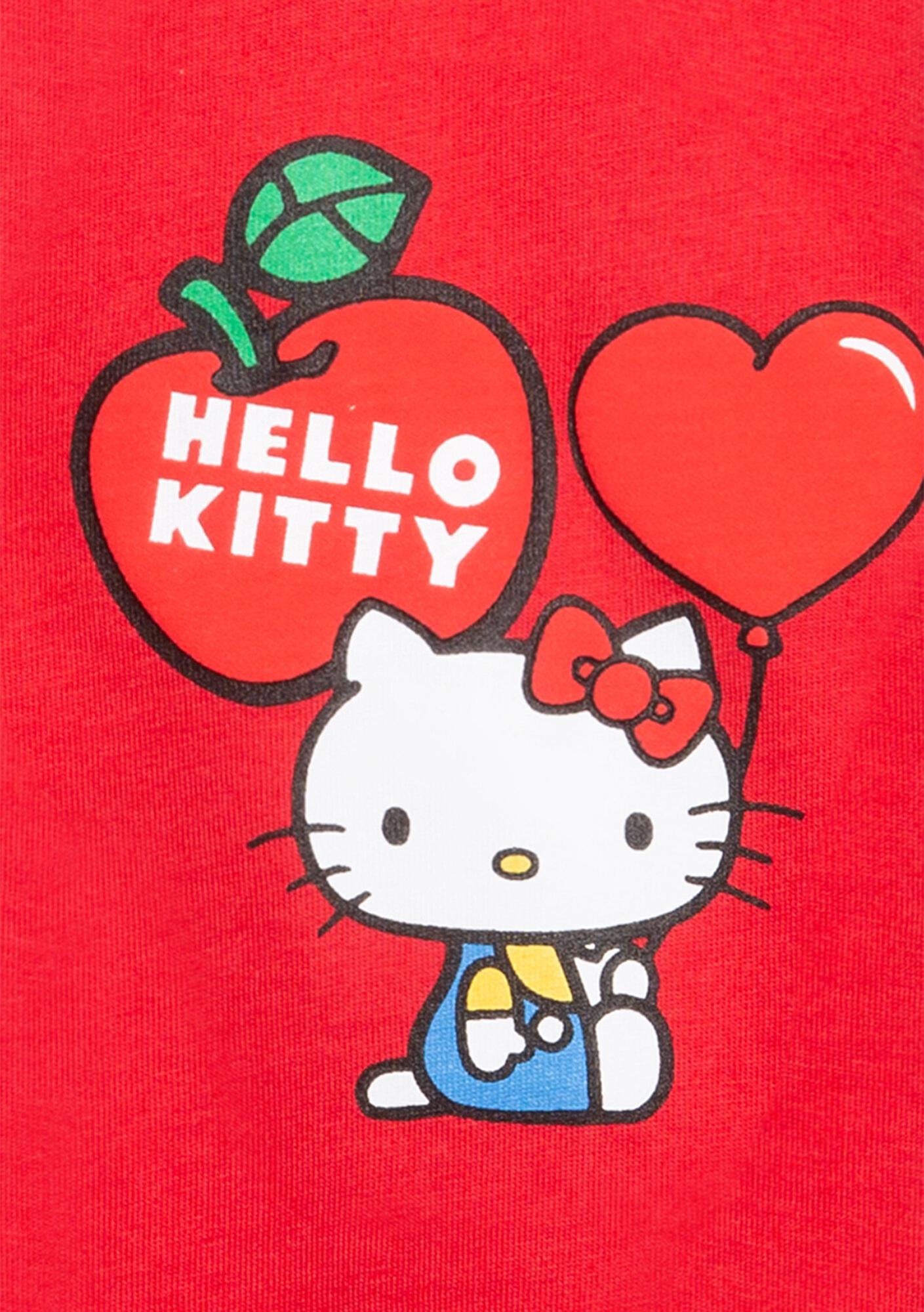 Mavi Hello Kitty Baskılı Kırmızı Tişört Loose Fit / Bol Rahat Kesim 7610429-70478