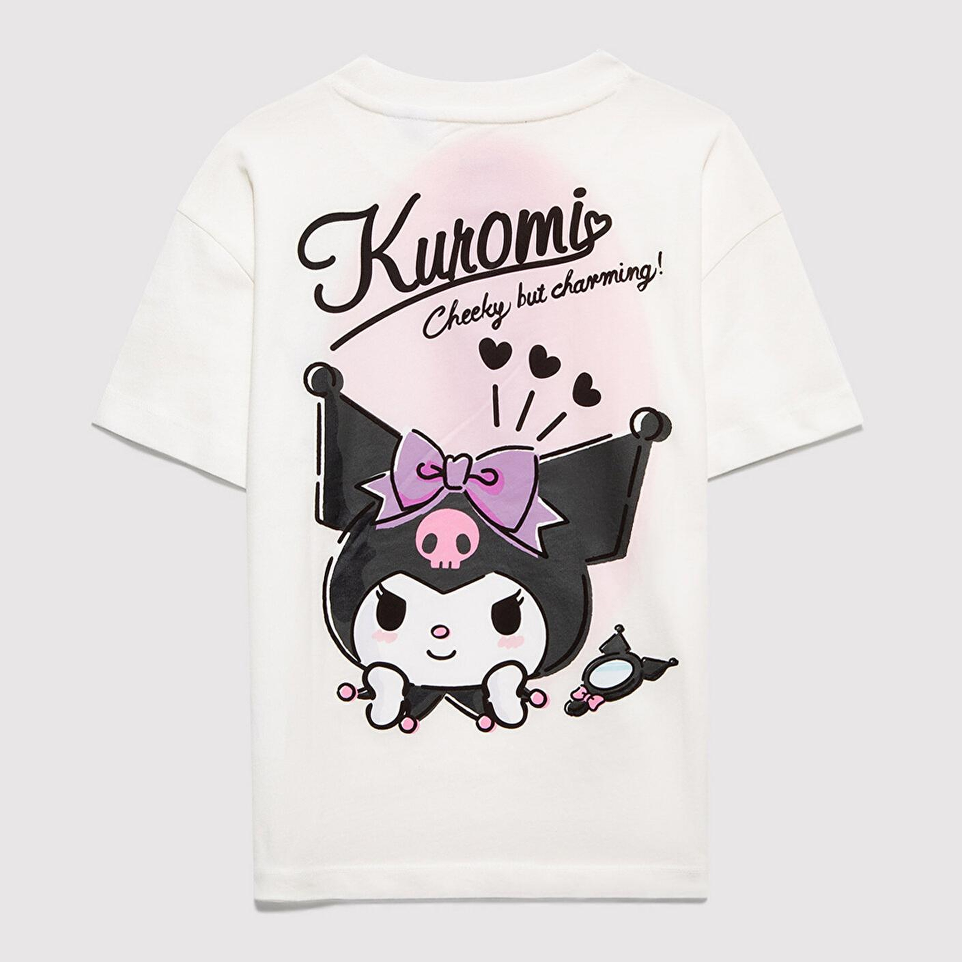 Mavi Kuromi Baskılı Ekru Tişört Loose Fit / Bol Rahat Kesim 7610413-70057