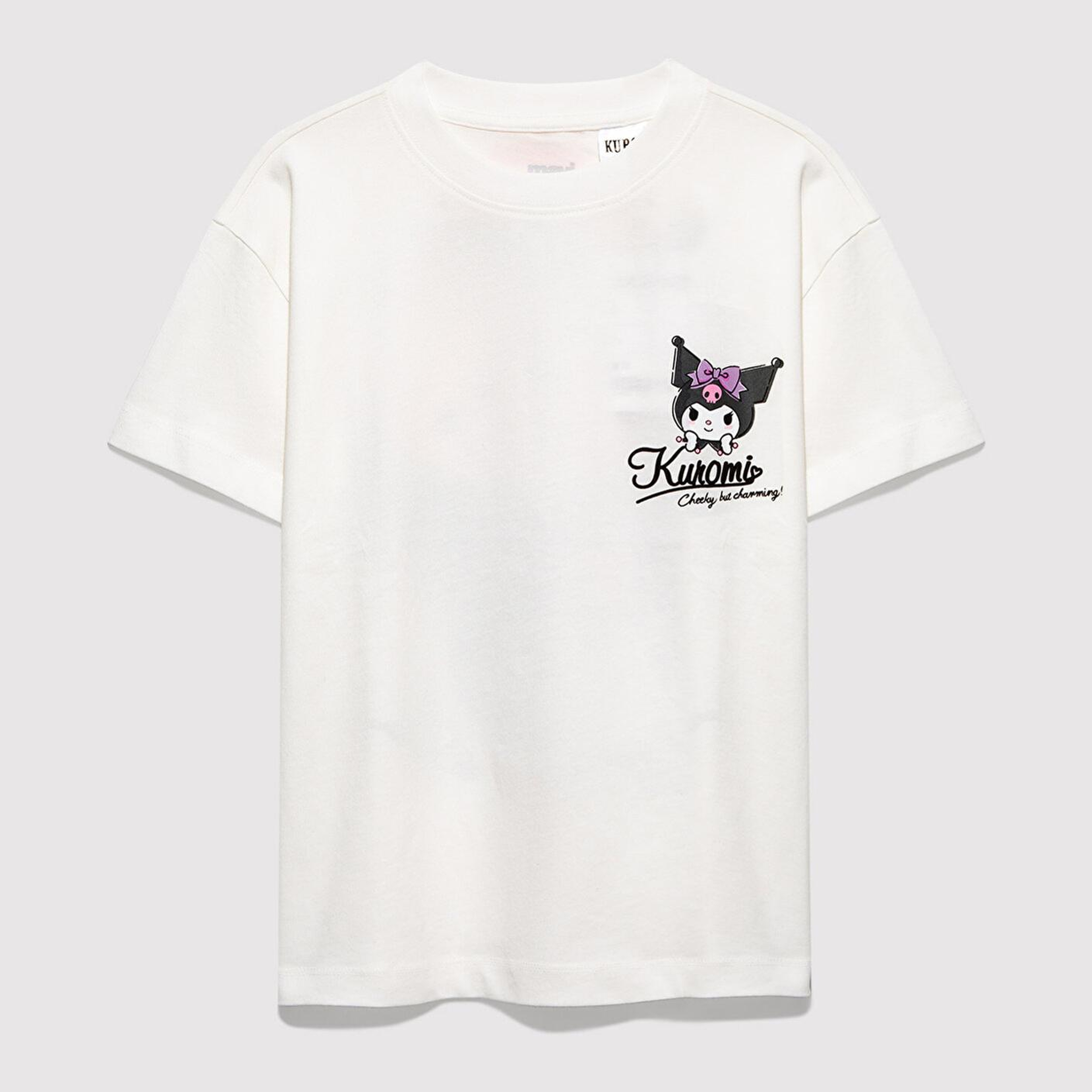 Mavi Kuromi Baskılı Ekru Tişört Loose Fit / Bol Rahat Kesim 7610413-70057