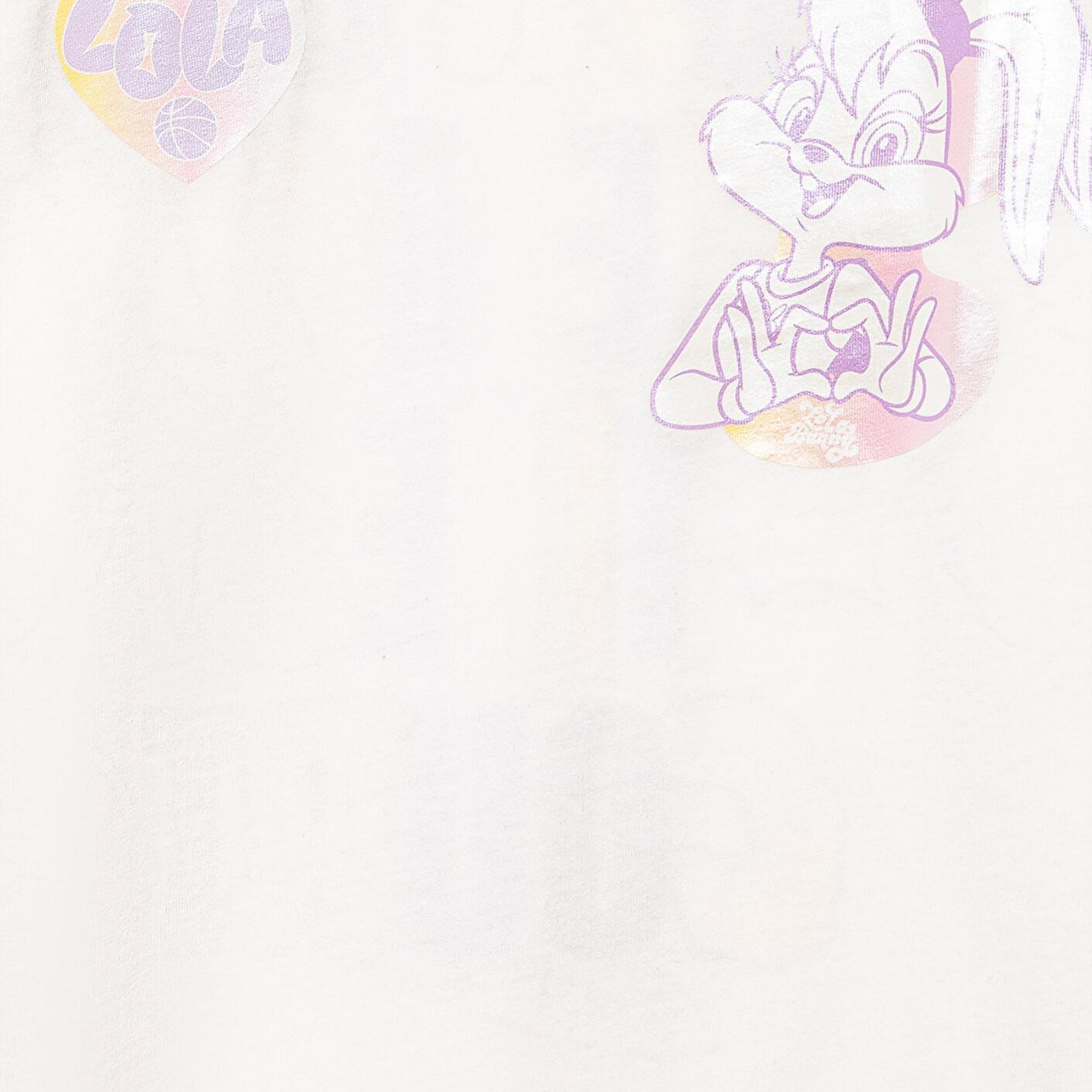 Mavi Lola Bunny Baskılı Ekru Tişört Loose Fit / Bol Rahat Kesim 7610417-70057