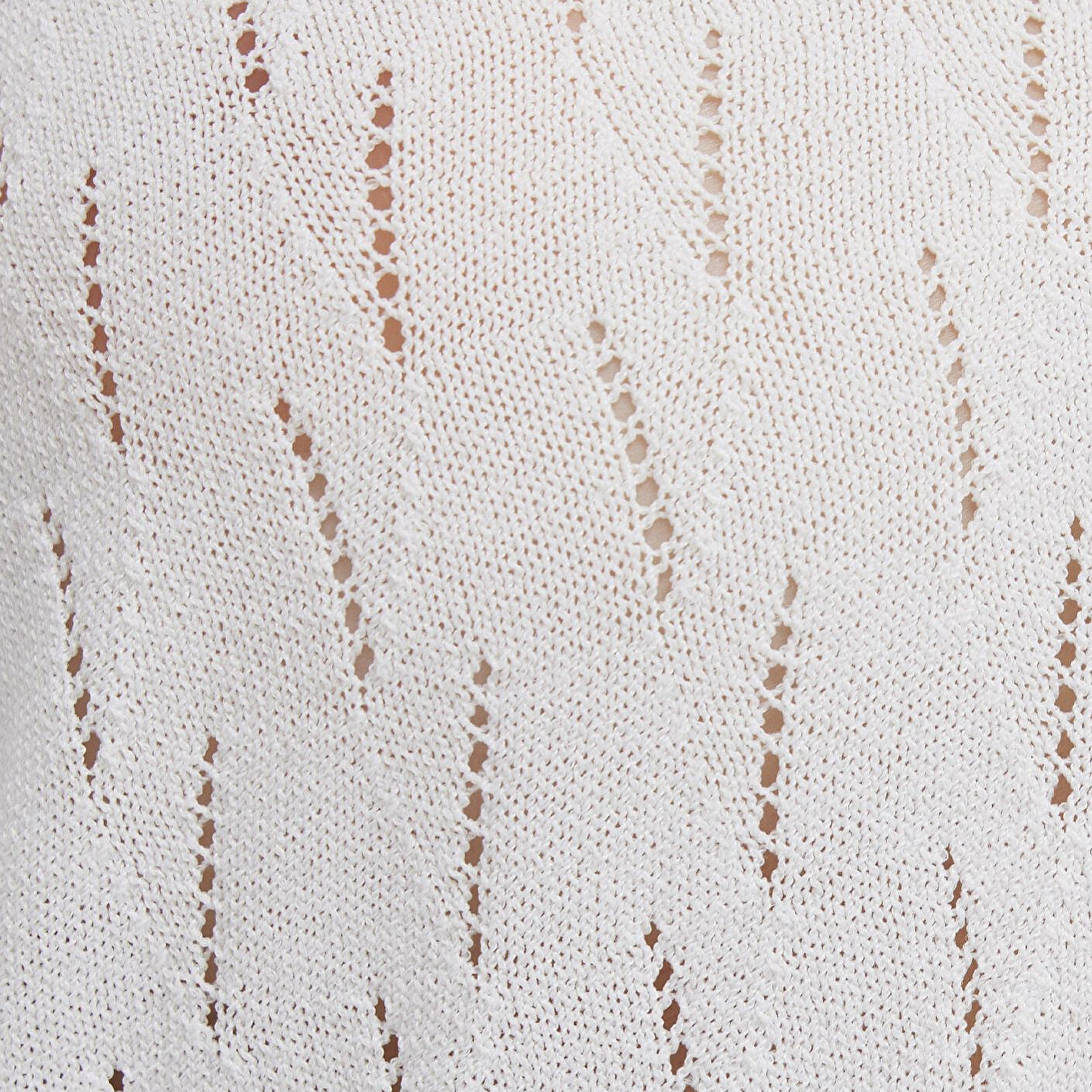 Mavi Örgü Detaylı Ekru Hırka Slim Fit / Dar Kesim 1710845-70057