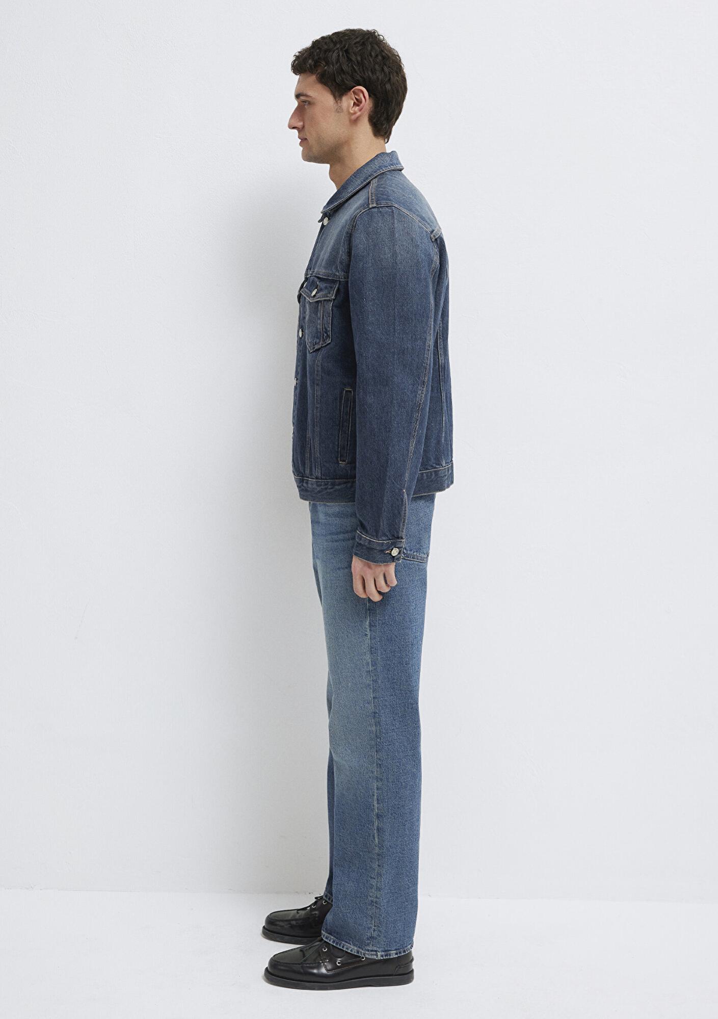 Mavi Ray Mavi Pro Koyu Mavi Jean Ceket Oversize / Geniş Kesim 0110273-A1712