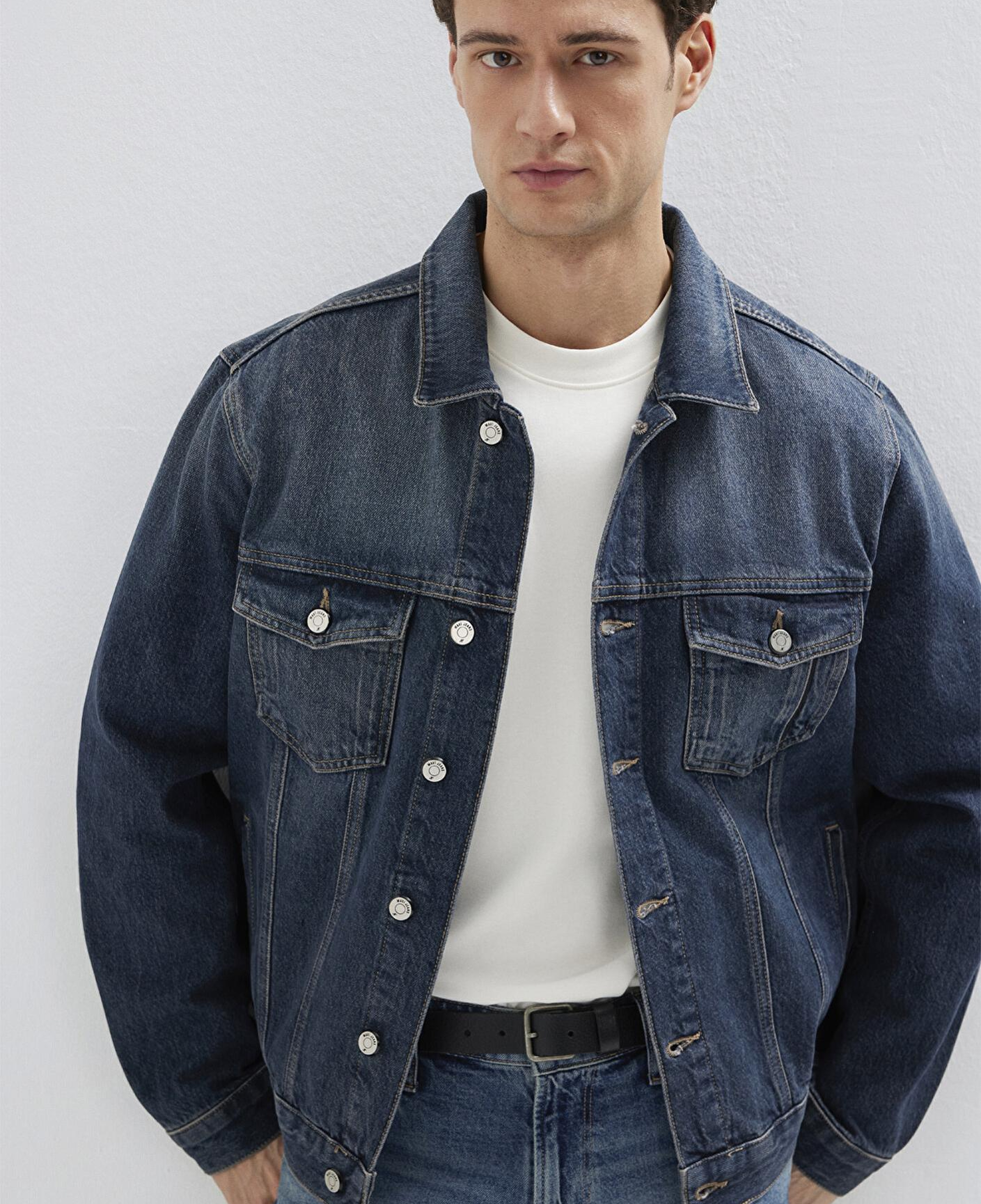 Mavi Ray Mavi Pro Koyu Mavi Jean Ceket Oversize / Geniş Kesim 0110273-A1712