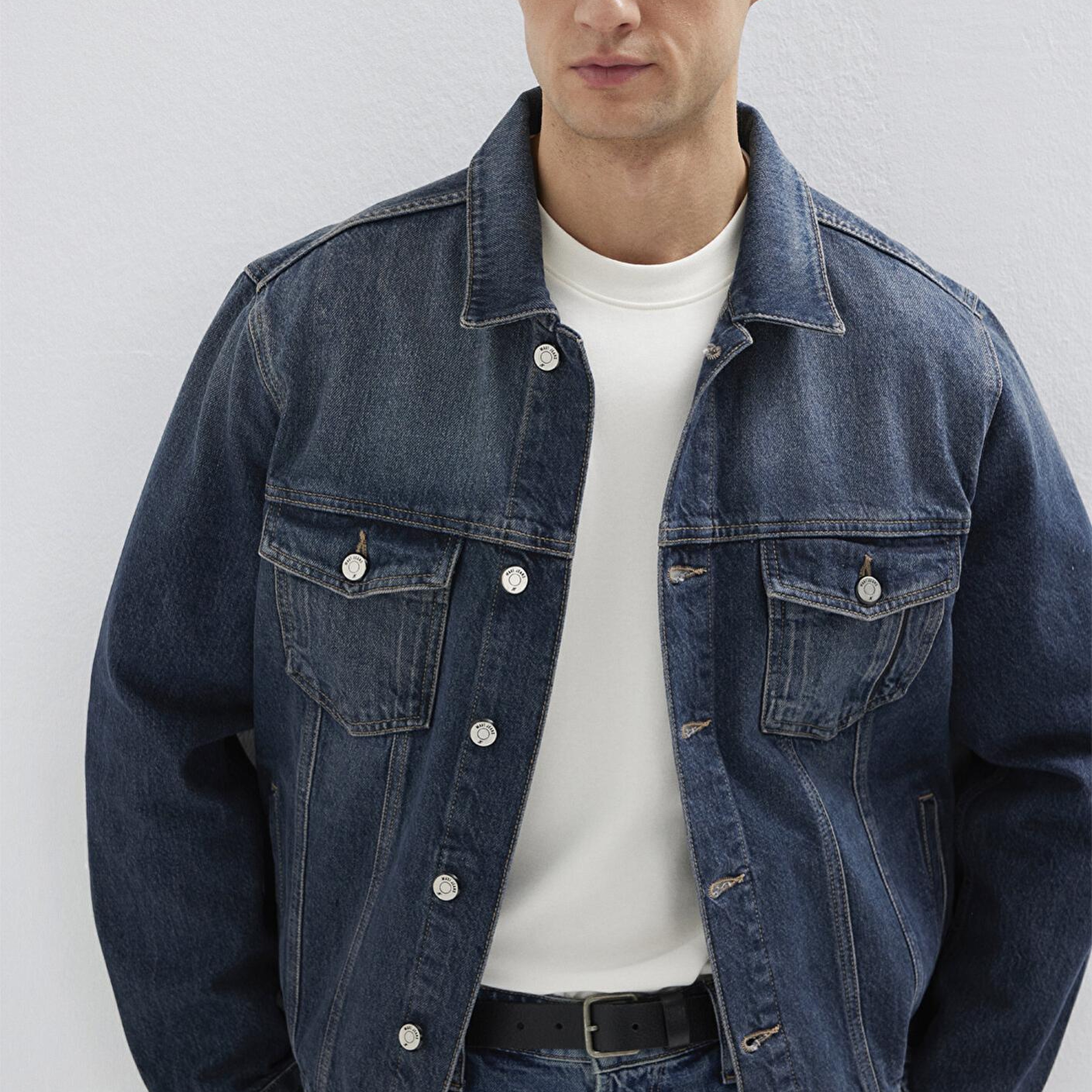 Mavi Ray Mavi Pro Koyu Mavi Jean Ceket Oversize / Geniş Kesim 0110273-A1712