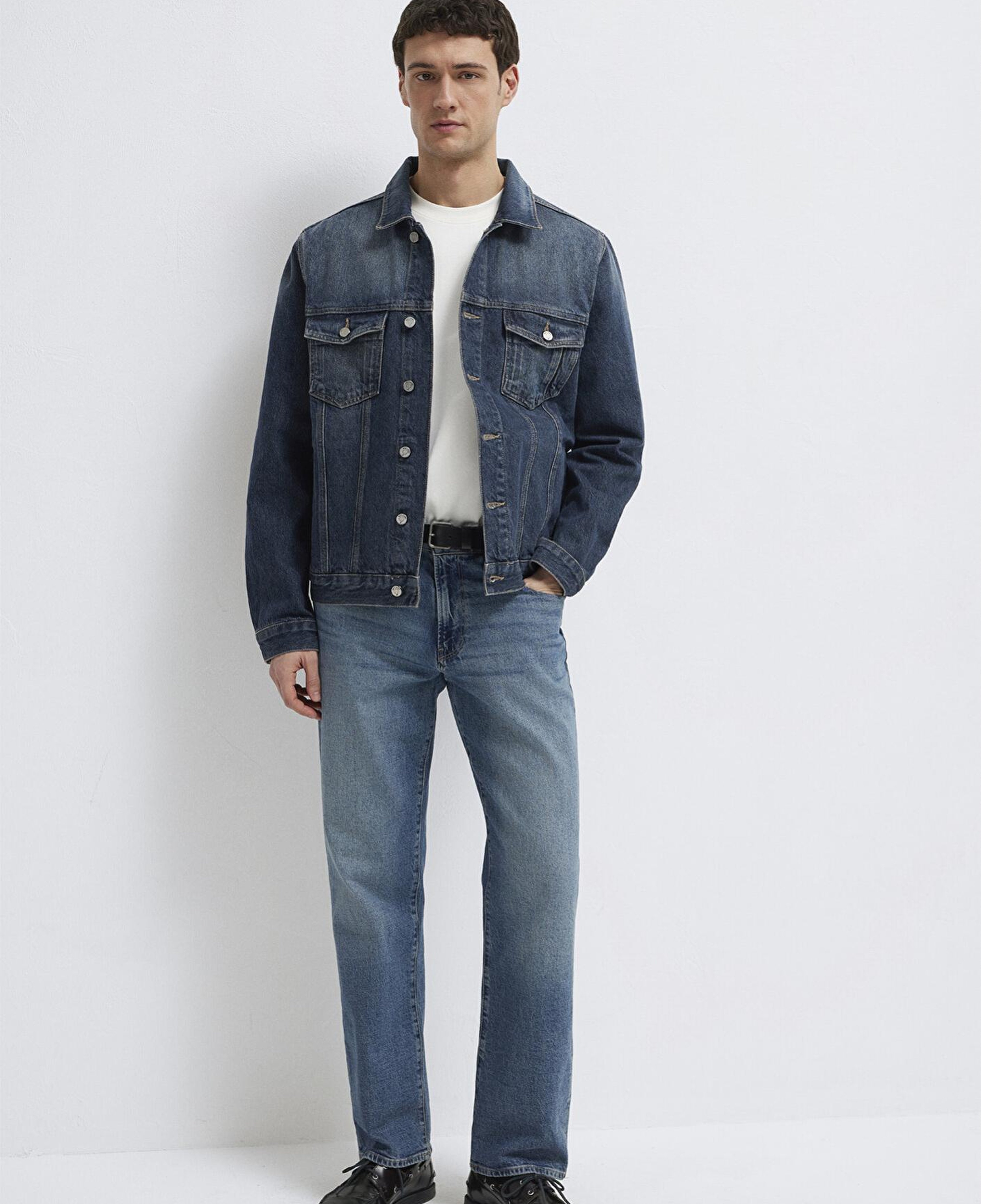 Mavi Ray Mavi Pro Koyu Mavi Jean Ceket Oversize / Geniş Kesim 0110273-A1712