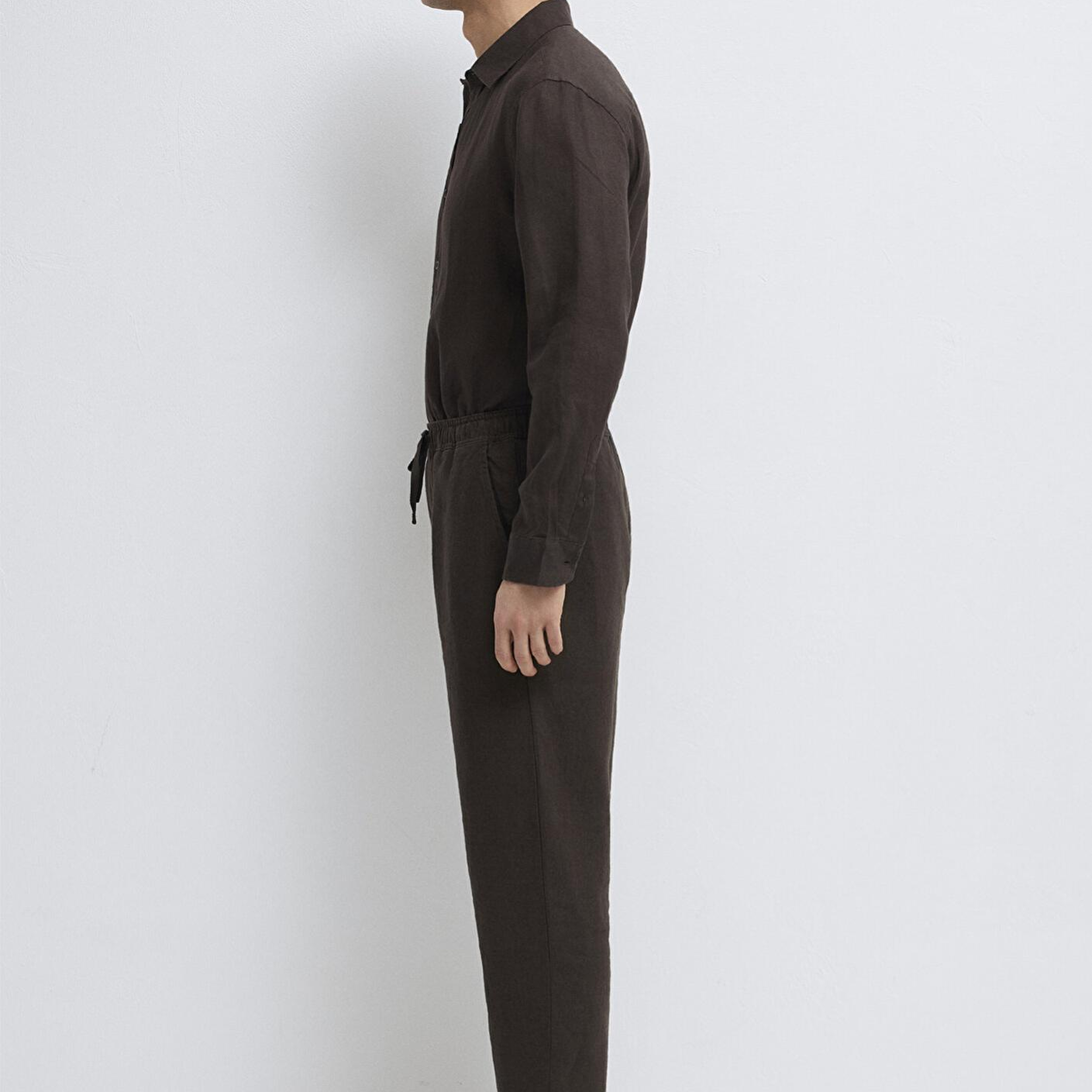 Mavi Kahverengi Keten Pantolon 0010577-70219