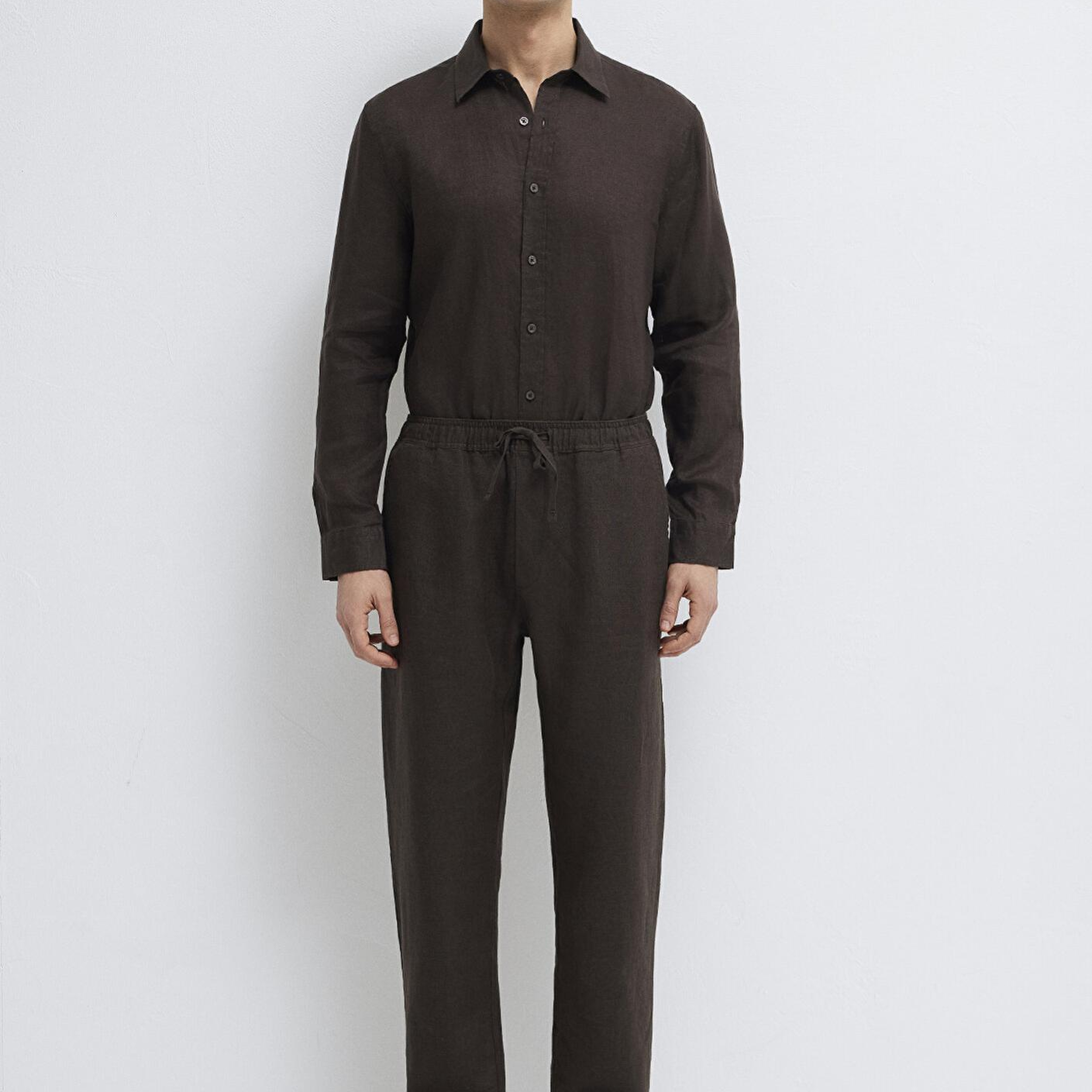 Mavi Kahverengi Keten Pantolon 0010577-70219