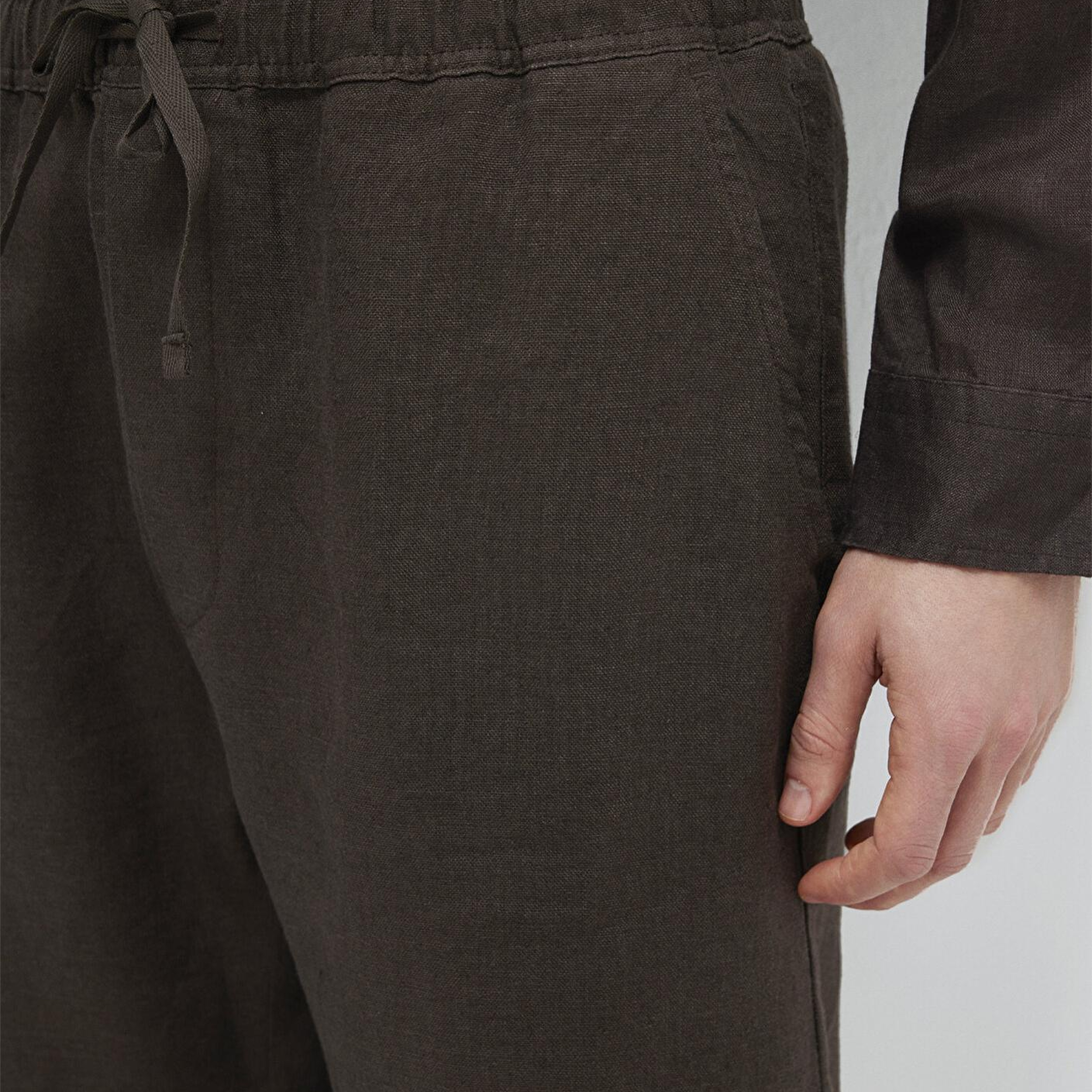 Mavi Kahverengi Keten Pantolon 0010577-70219