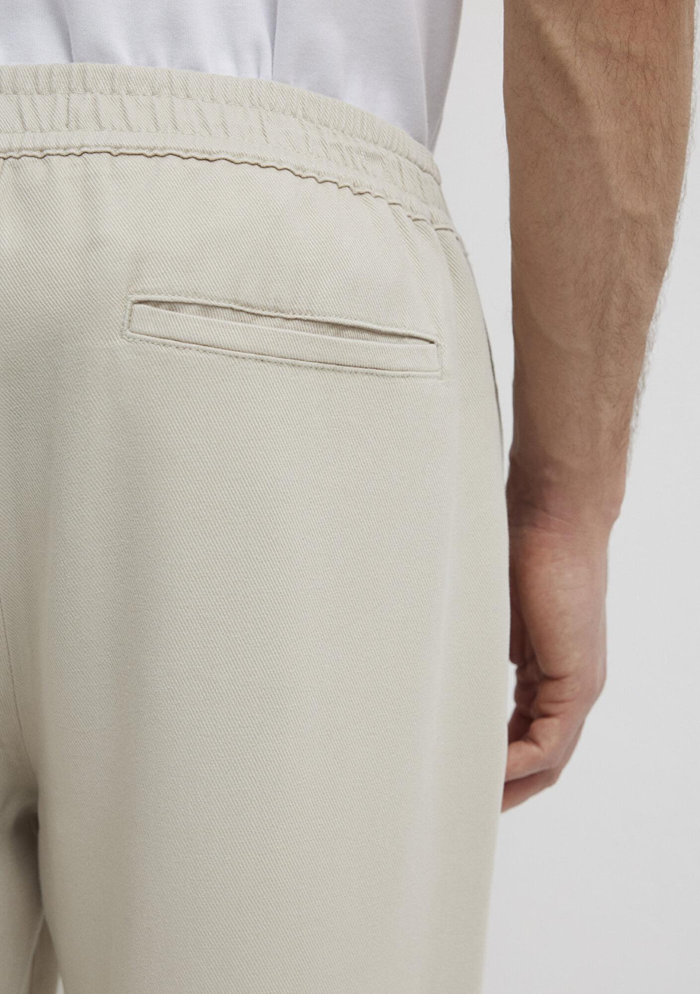 Mavi Beli Lastikli Bej Pantolon 0010557-70144