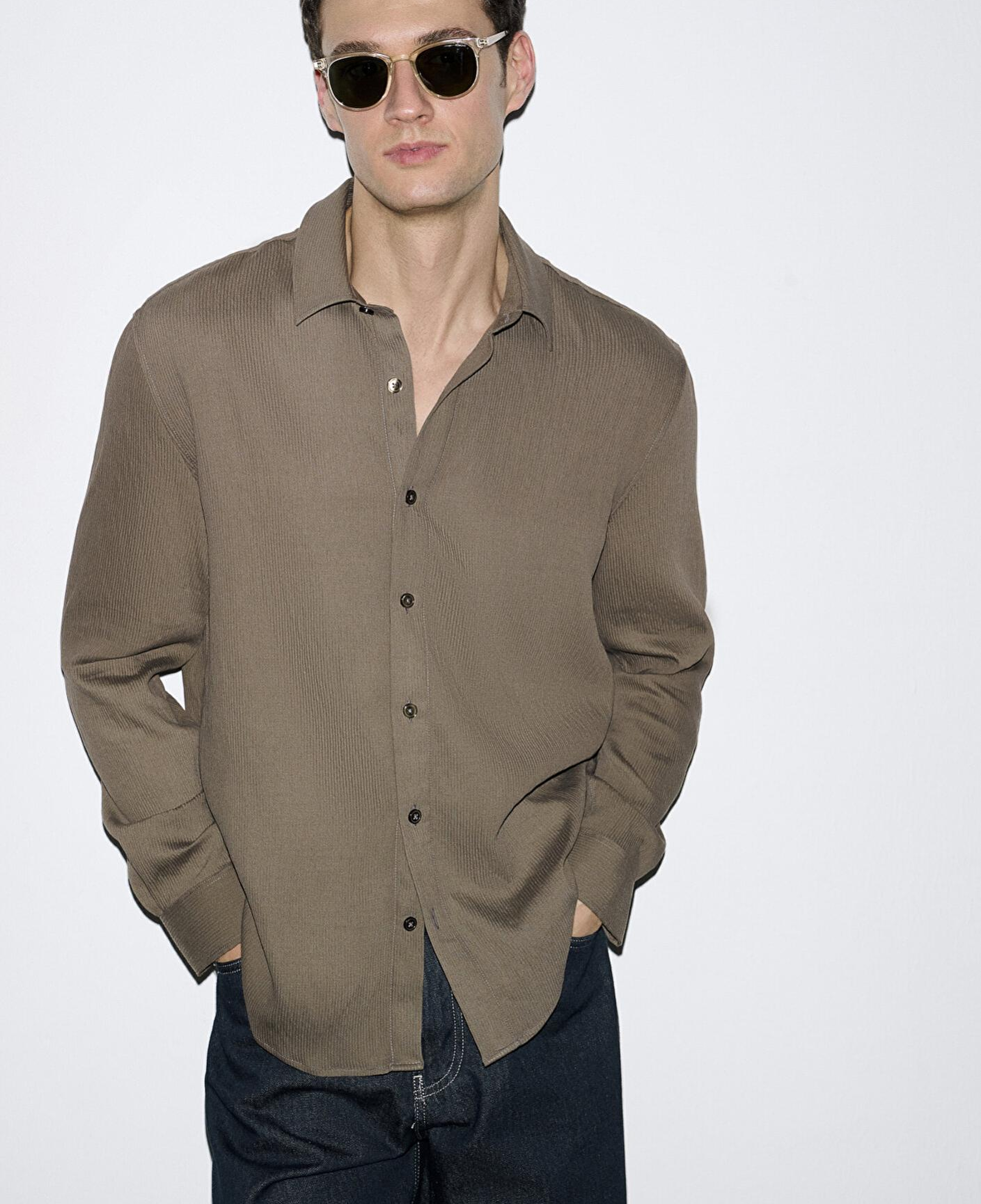 Mavi Kahverengi Gömlek Regular Fit / Normal Kesim 0211829-83866