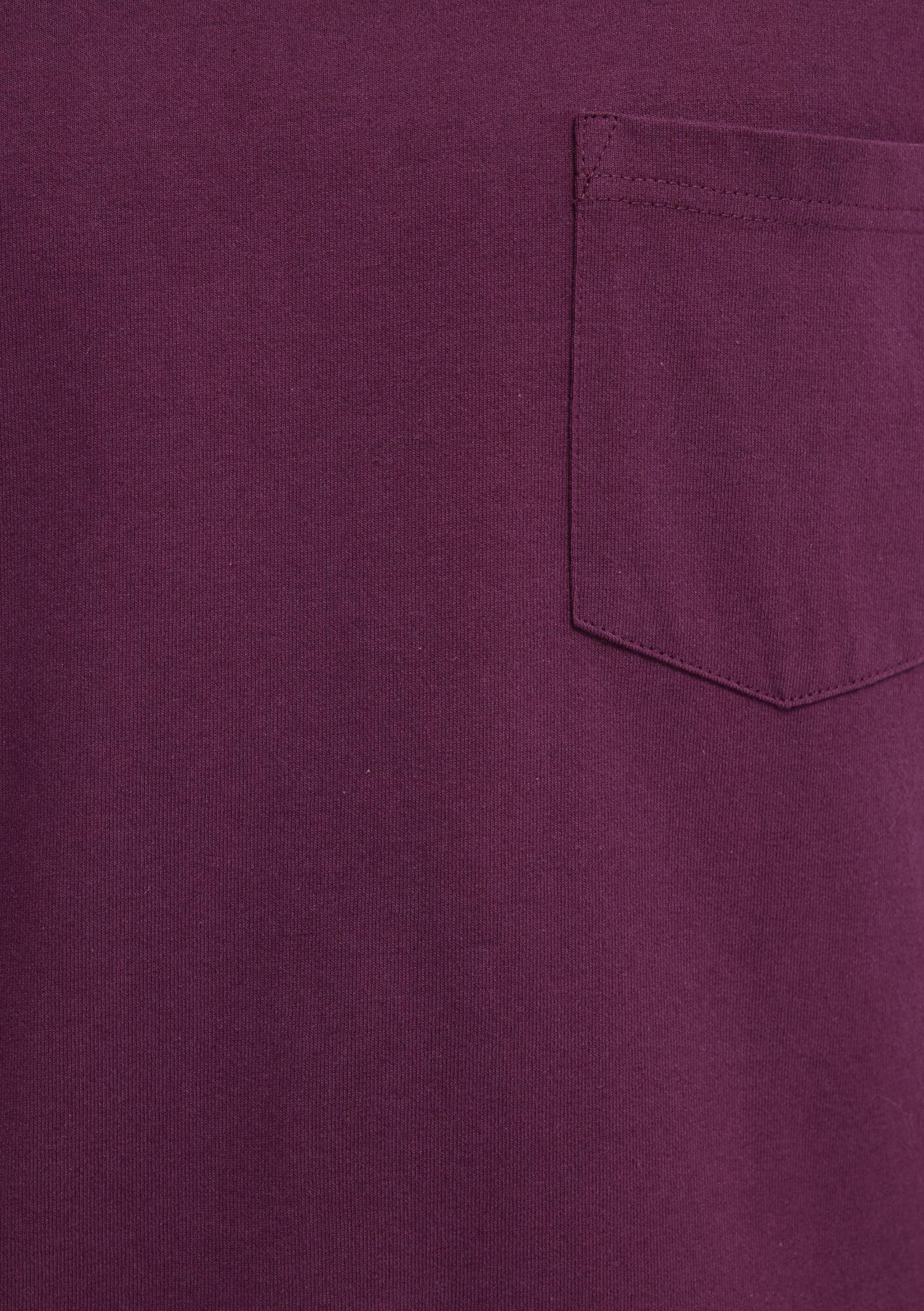 Mavi Cep Detaylı Mor Basic Tişört Loose Fit / Bol Rahat Kesim 066248-70670