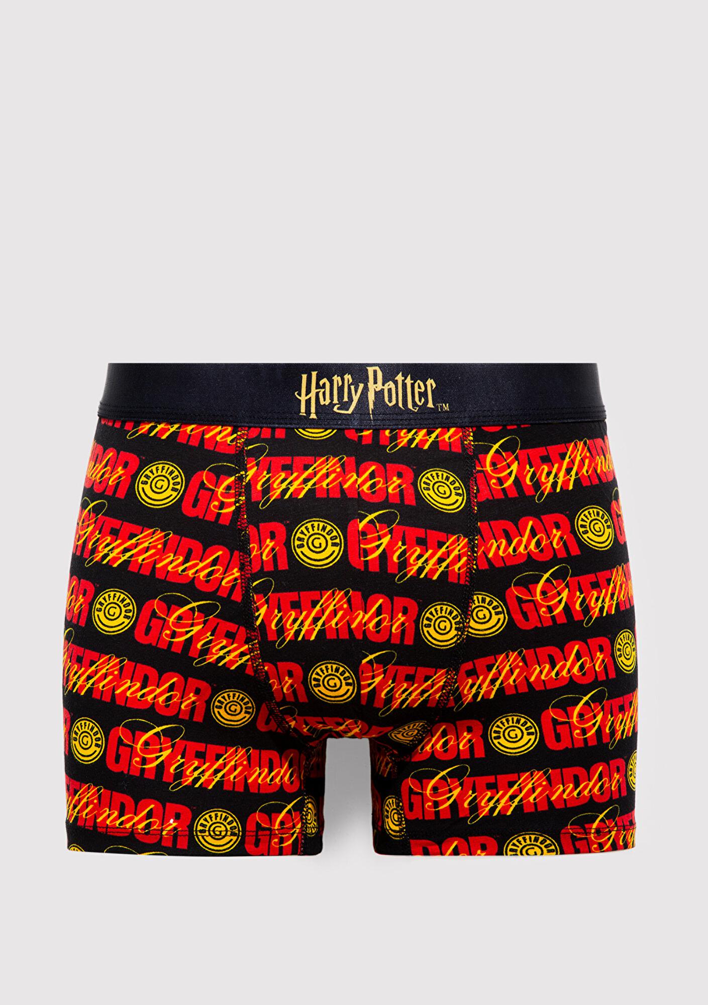 Mavi Harry Potter Baskılı Siyah Boxer 0912219-900