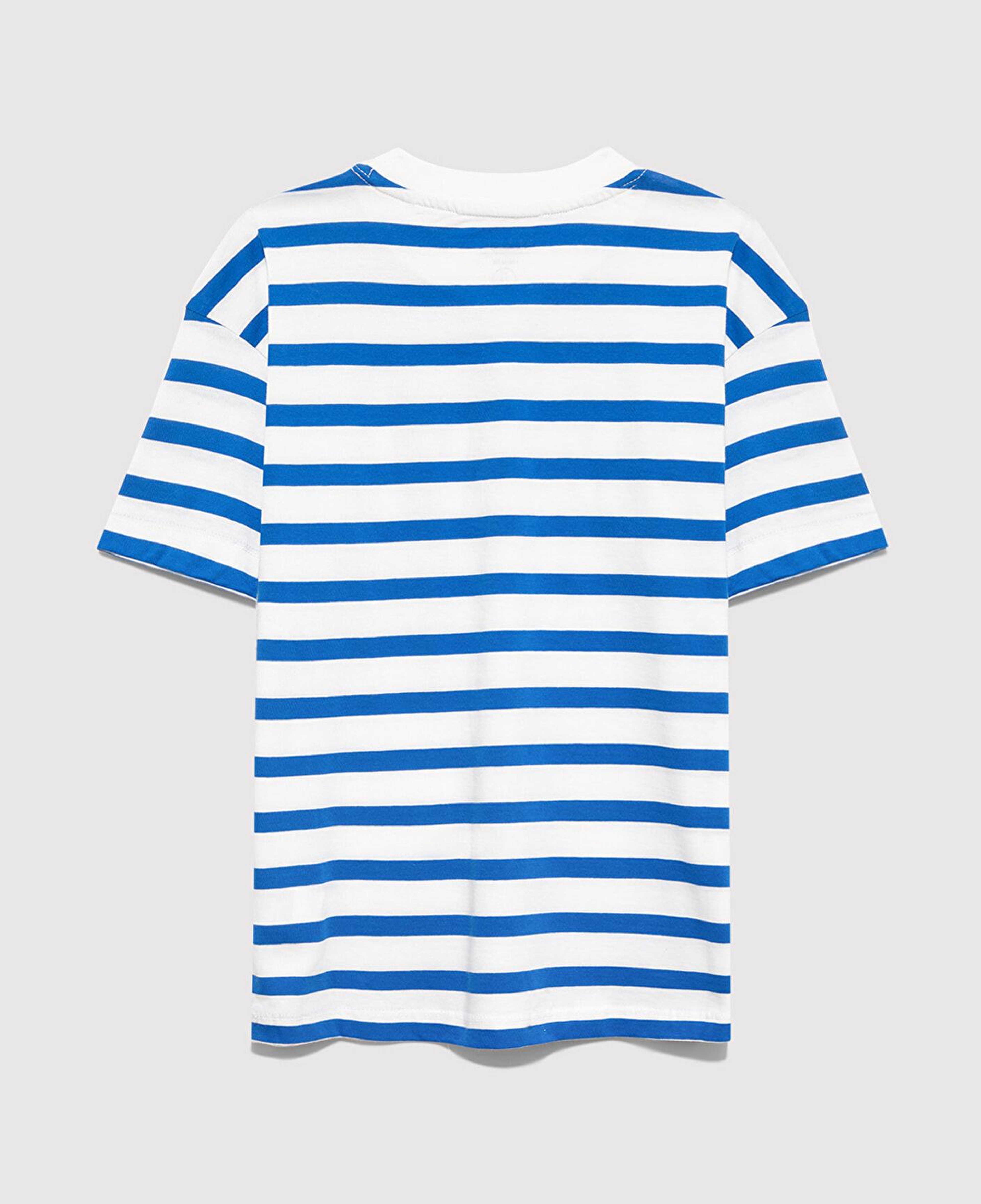 Mavi Mavi Baskılı Çizgili Tişört Loose Fit / Bol Rahat Kesim 6610251-91364