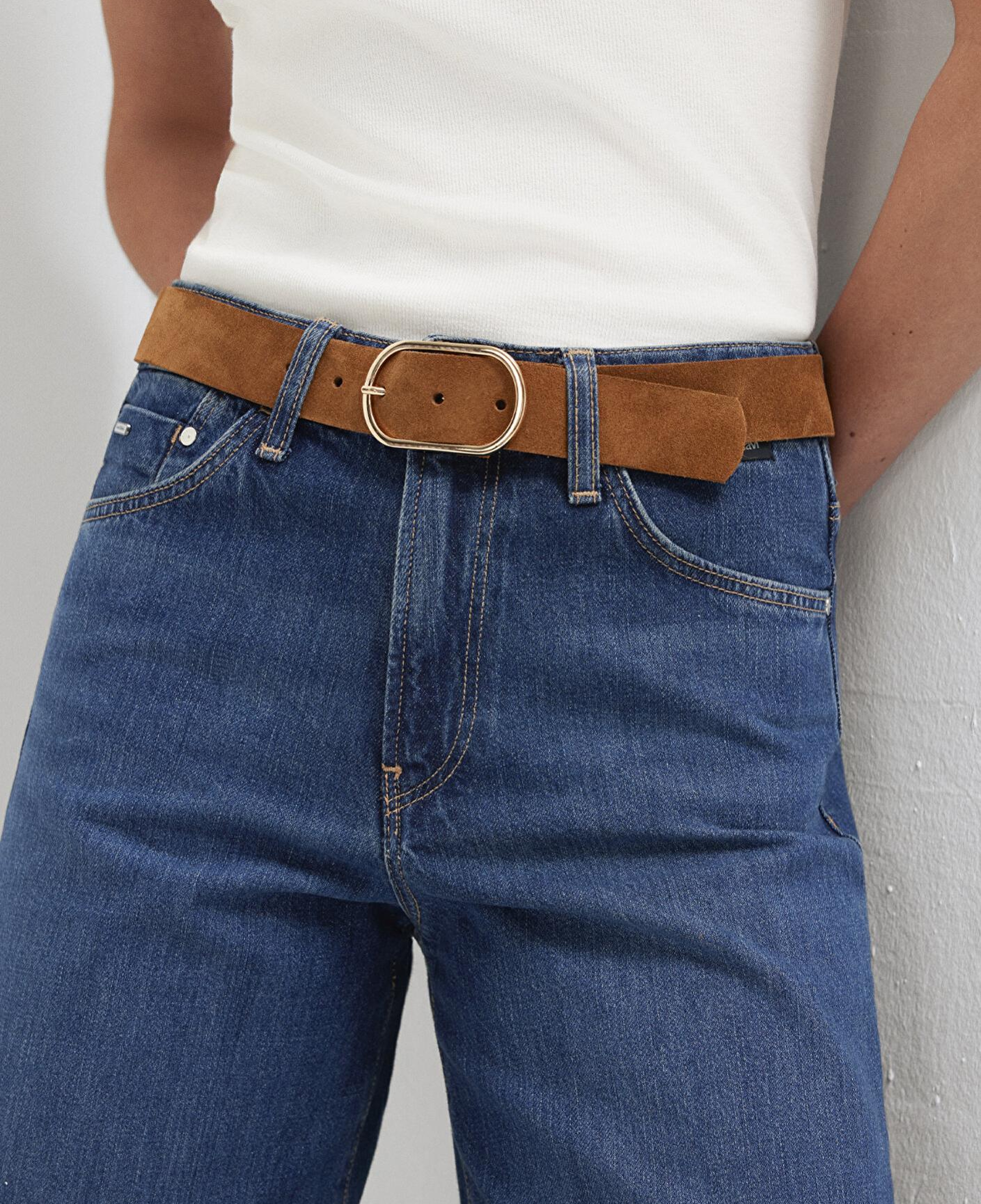 Mavi Kahverengi Deri Kemer 1913840-71418