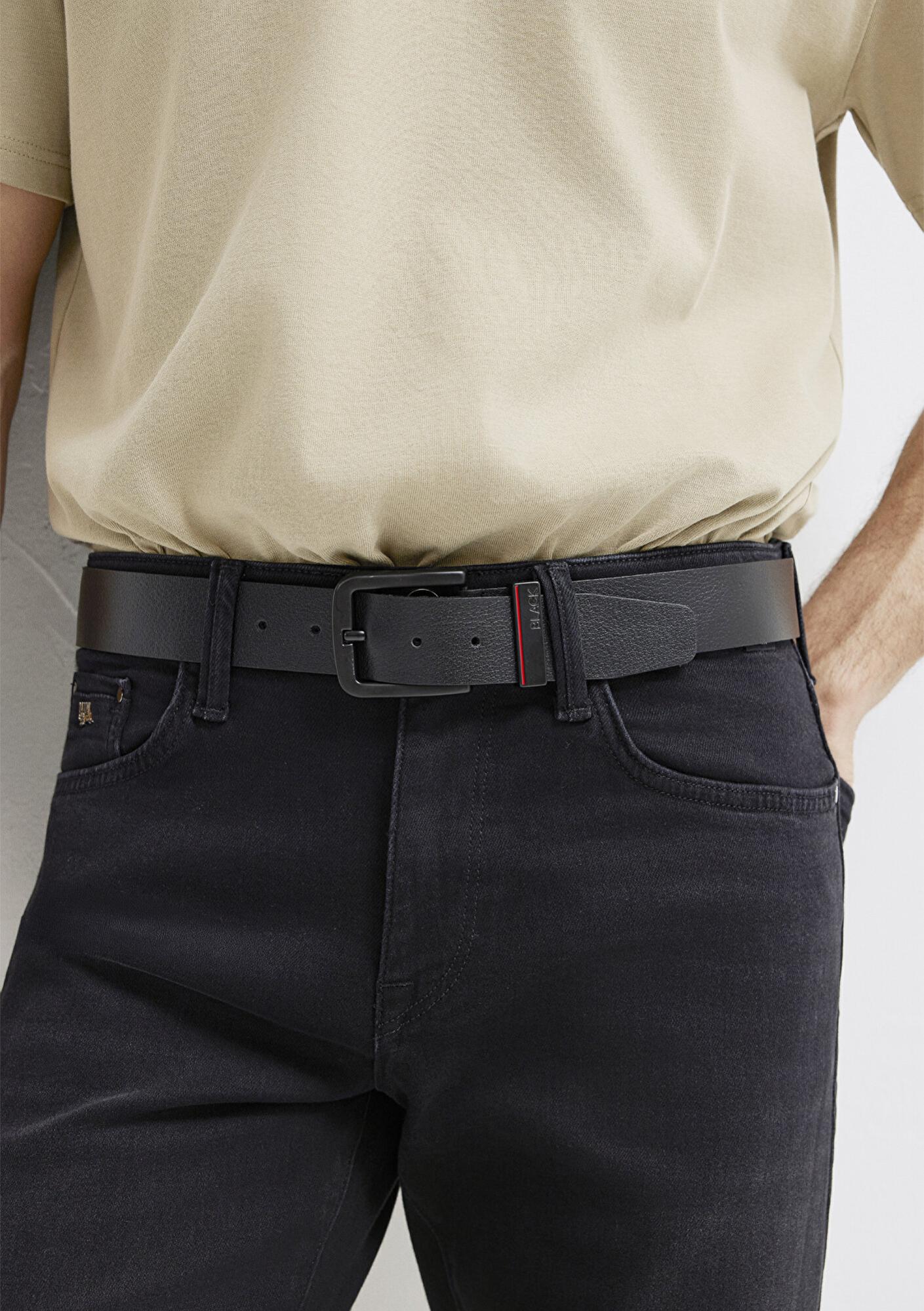 Mavi Siyah Deri Kemer 0912253-900