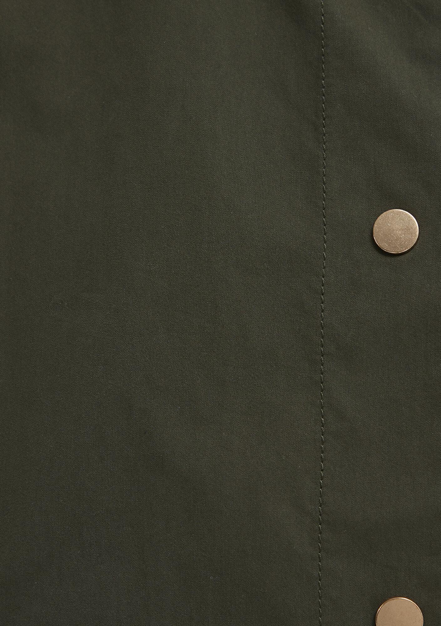 Mavi Kapüşonlu Haki Ceket Oversize / Geniş Kesim 1110812-80714