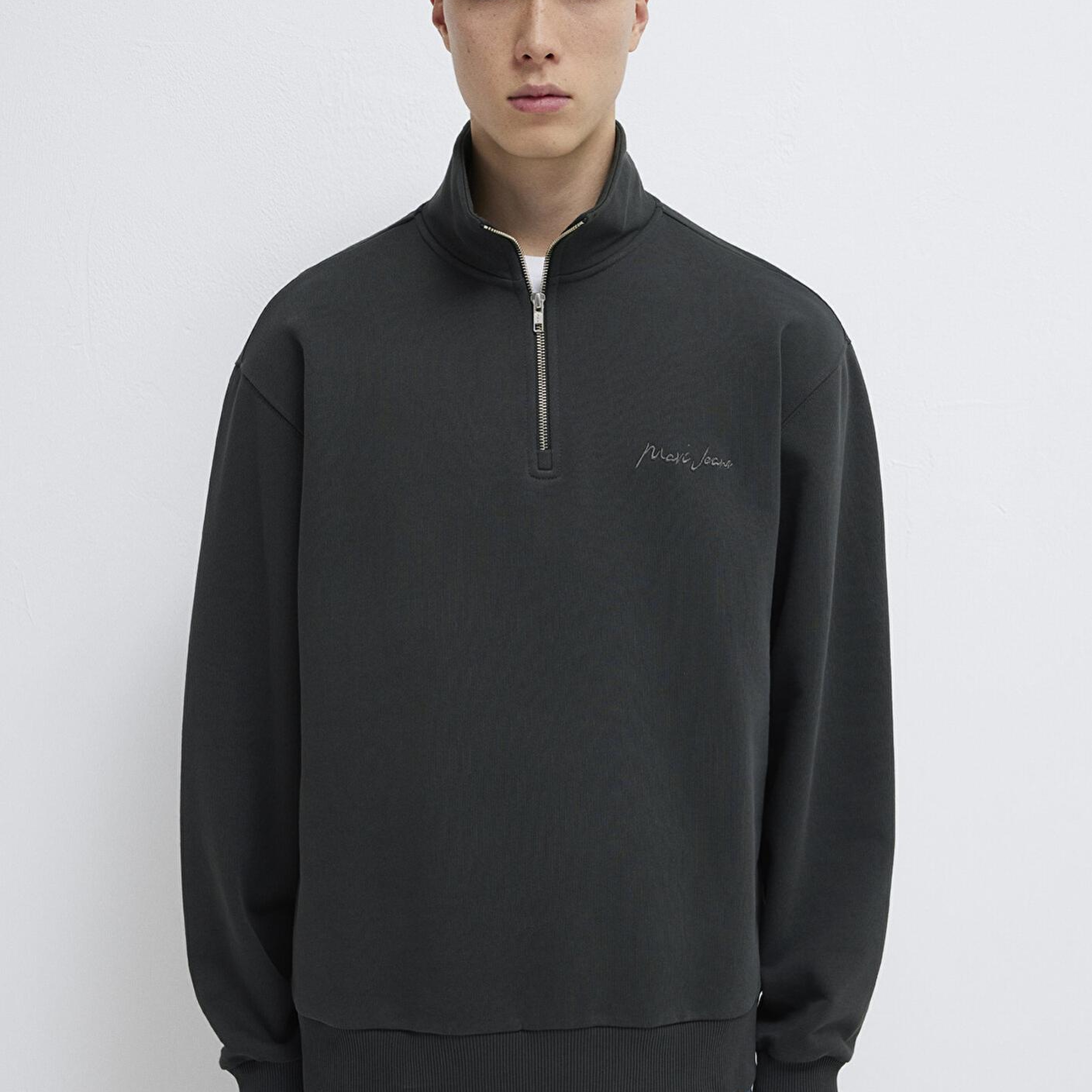 Mavi Mavi Jeans Yarı Fermuarlı Antrasit  Sweatshirt 0S10555-70092