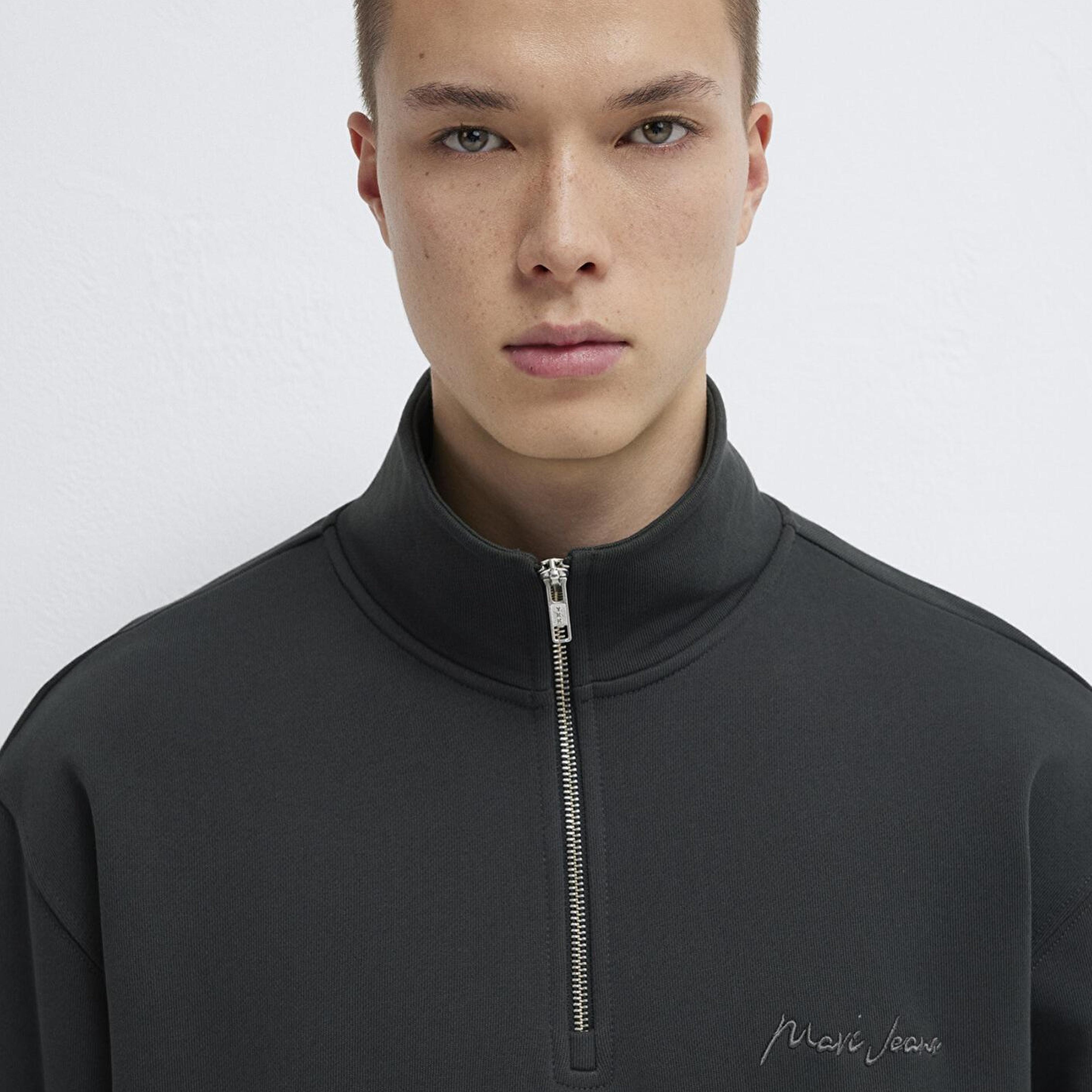 Mavi Mavi Jeans Yarı Fermuarlı Antrasit  Sweatshirt 0S10555-70092