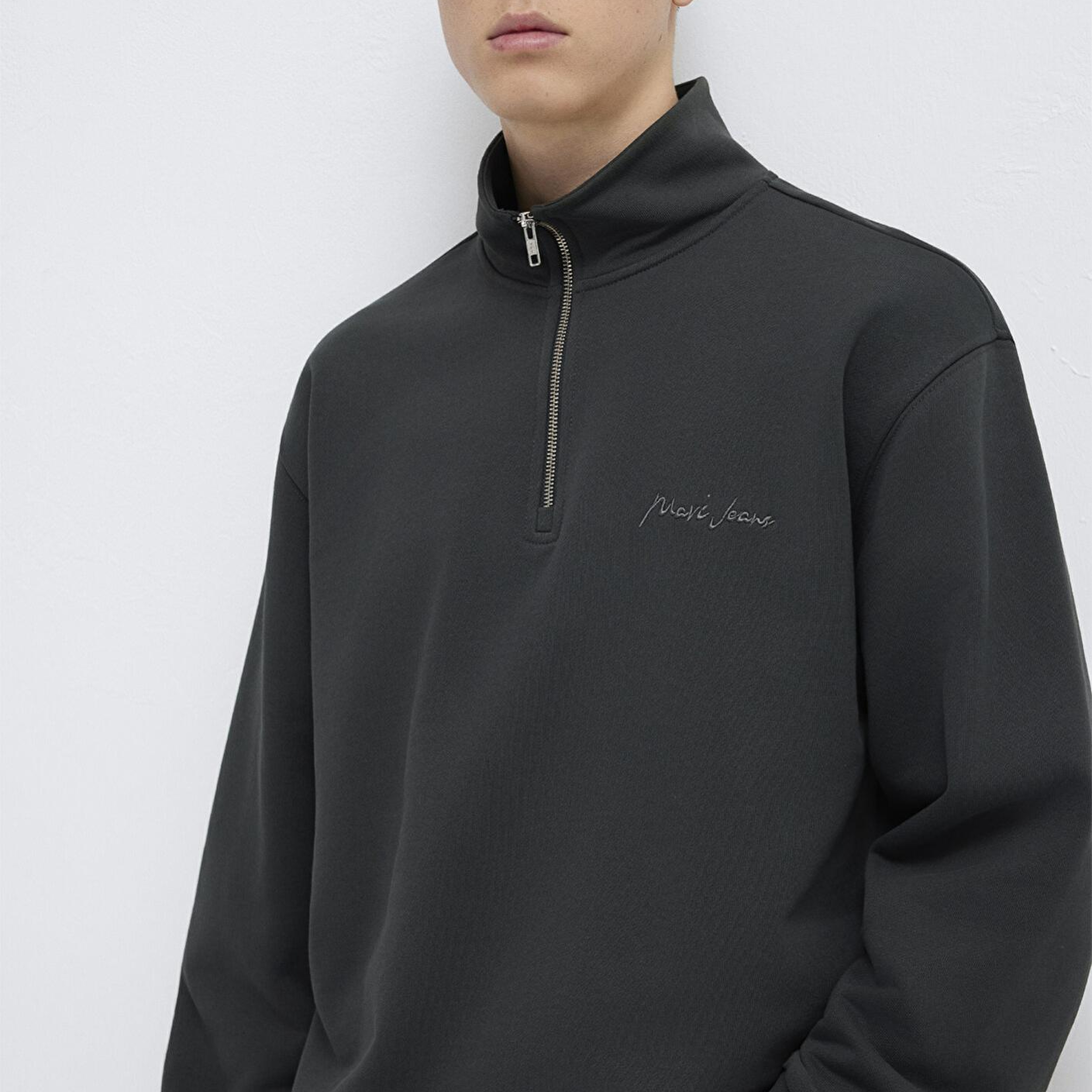 Mavi Mavi Jeans Yarı Fermuarlı Antrasit  Sweatshirt 0S10555-70092