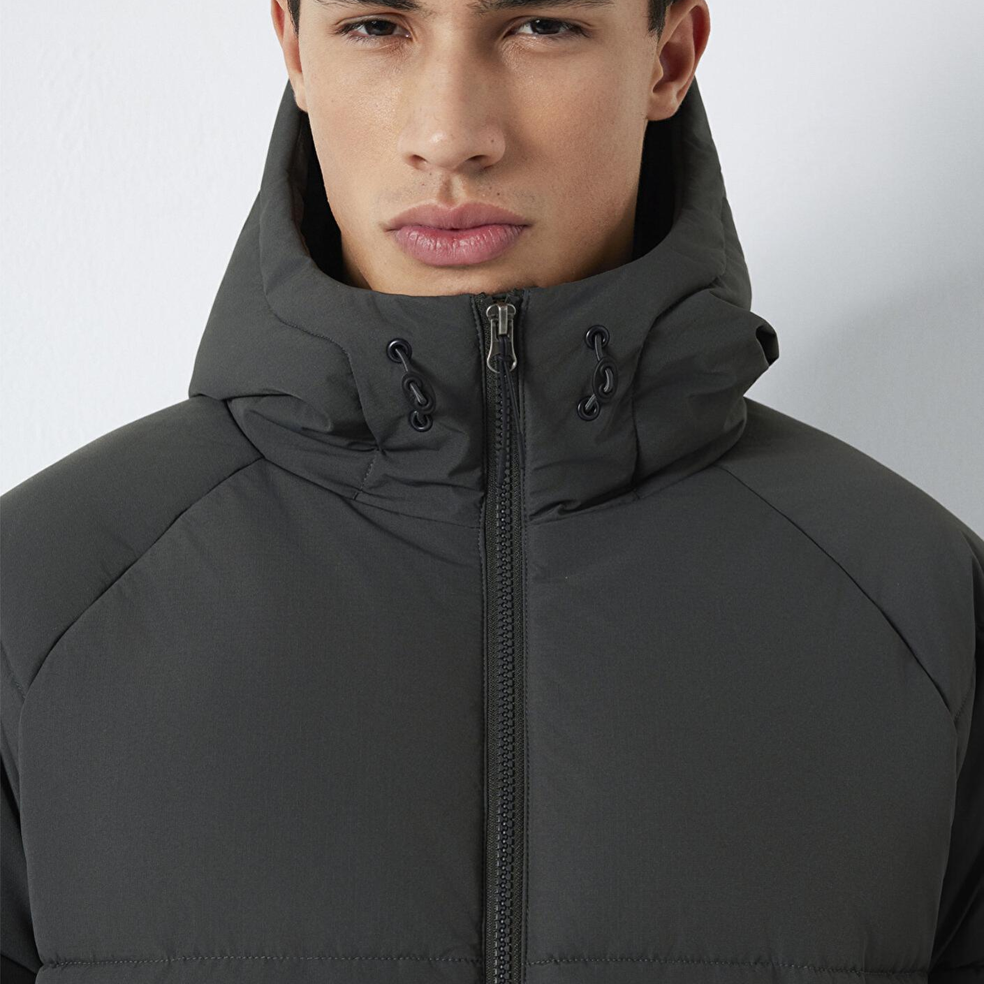 Mavi Kapüşonlu Antrasit Şişme Mont 0110756-89939