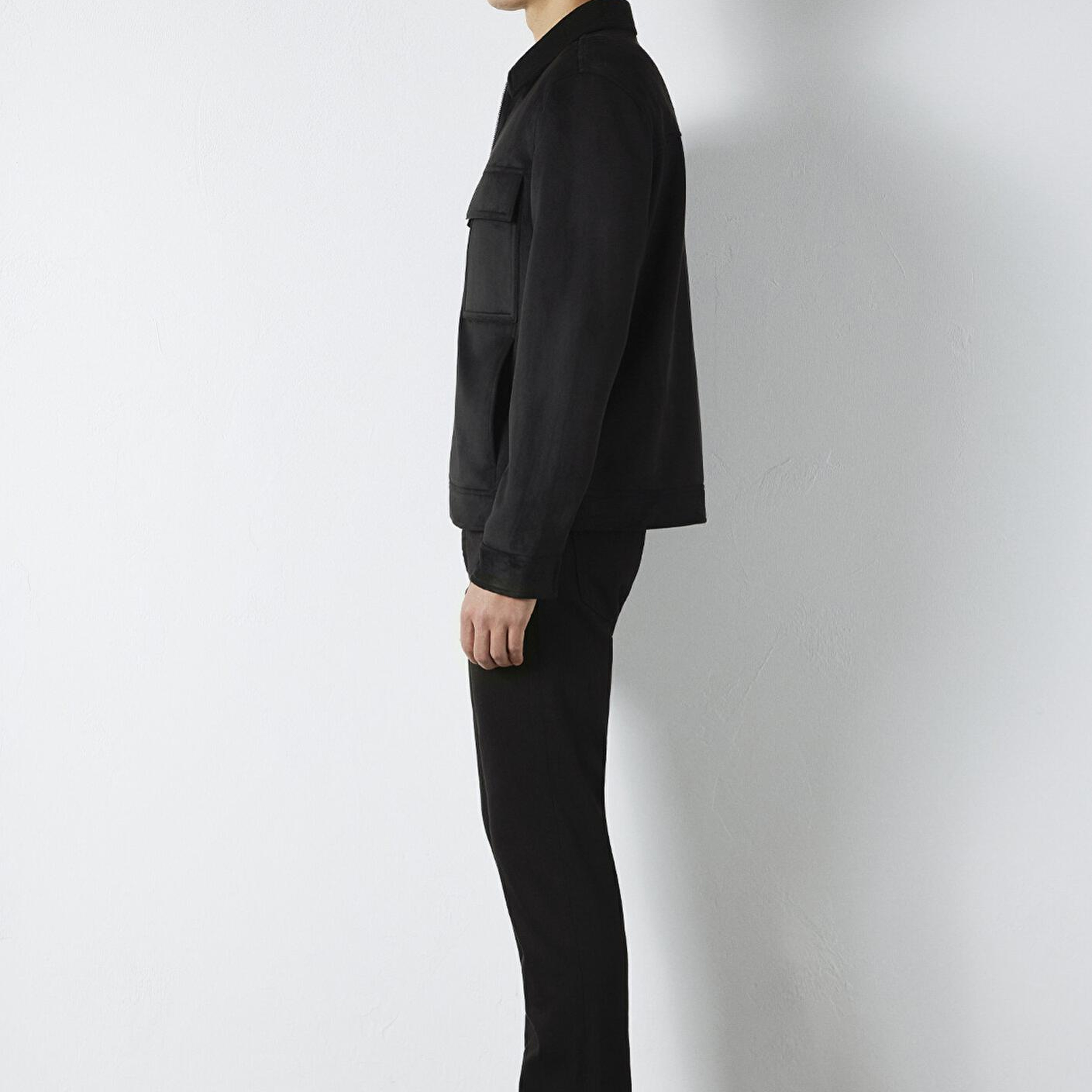 Mavi Mavi Black Cep Detaylı Siyah Suni Deri Ceket Regular Fit / Normal Kesim 0110783-71379