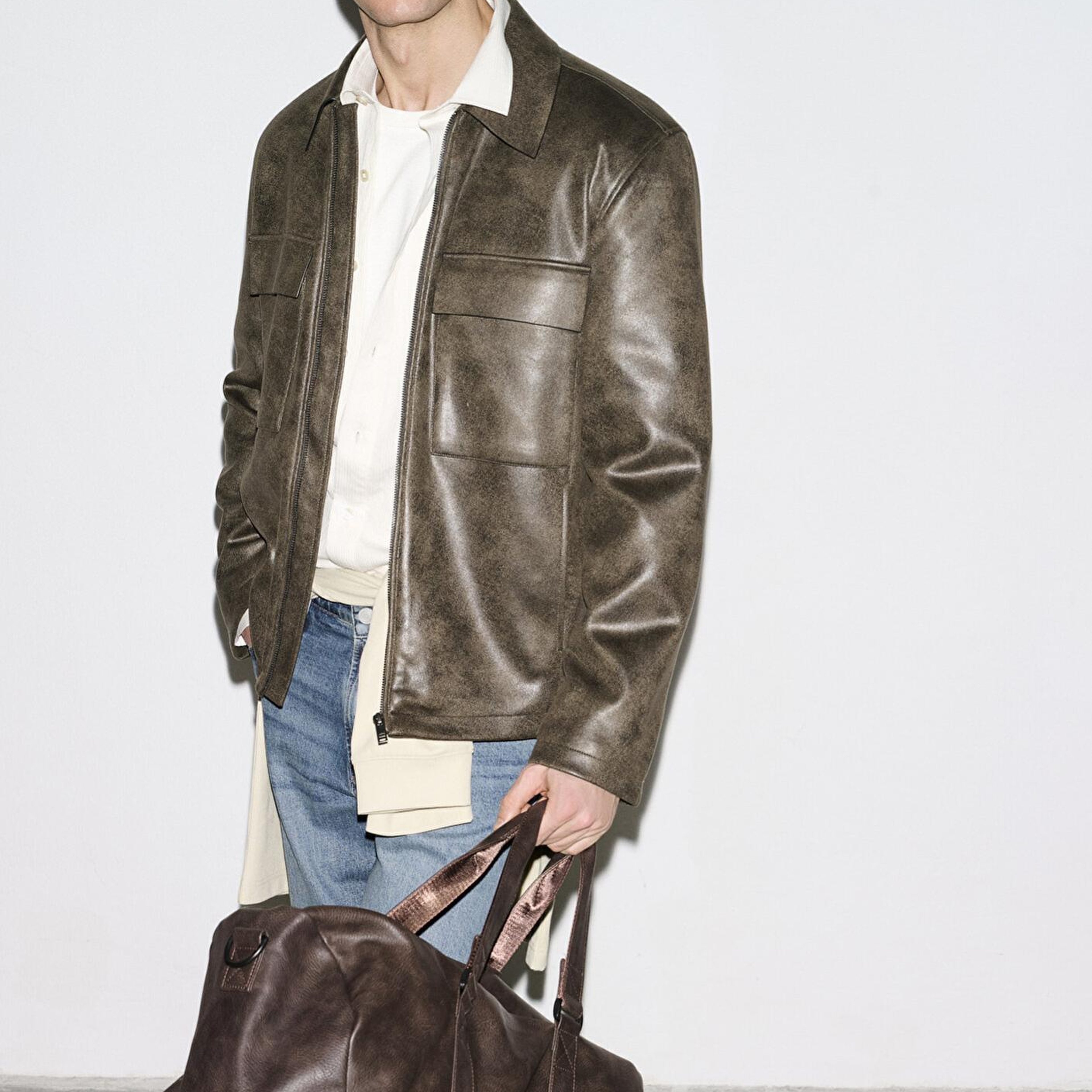 Mavi Cep Detaylı Kahverengi Ceket Regular Fit / Normal Kesim 0110780-70219