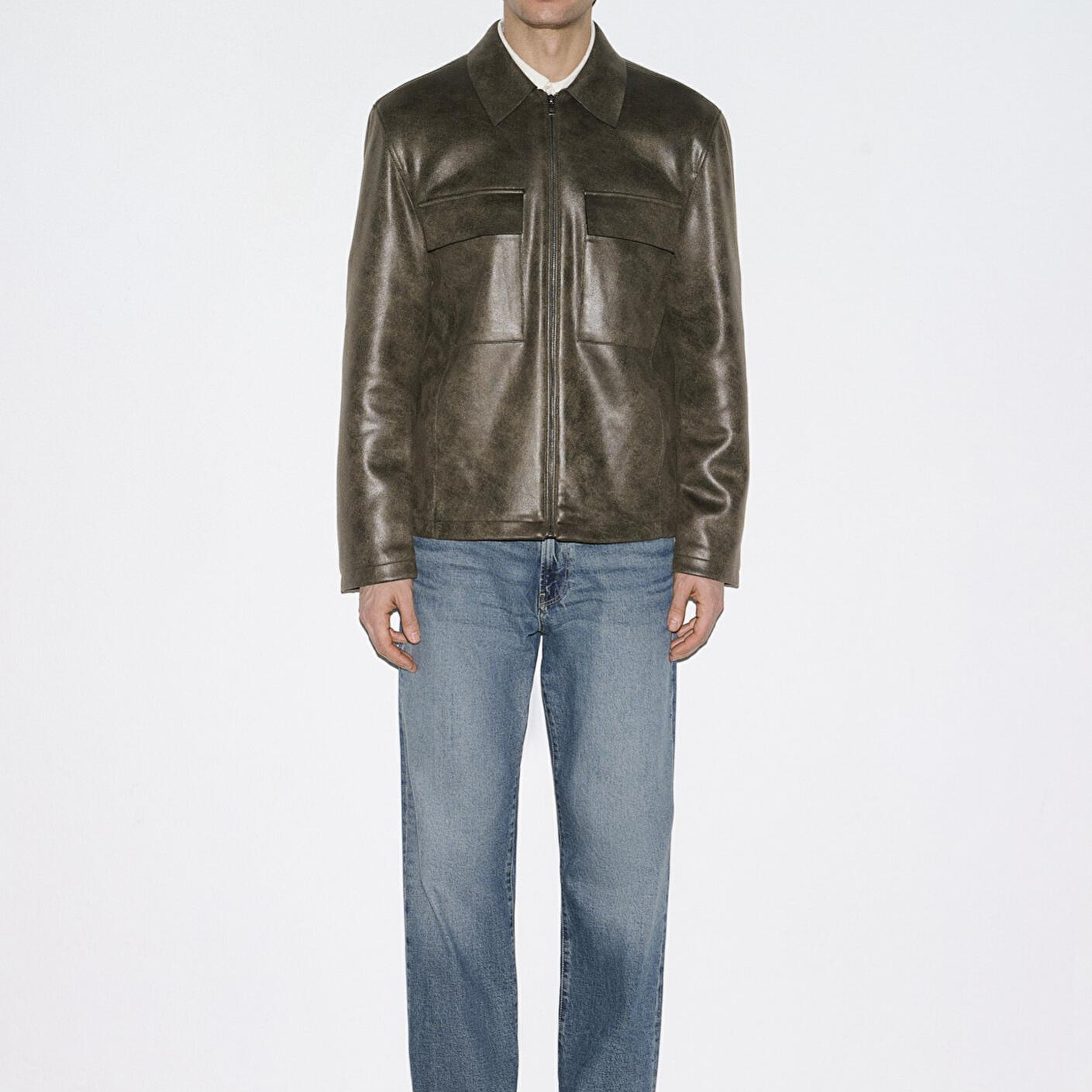 Mavi Cep Detaylı Kahverengi Ceket Regular Fit / Normal Kesim 0110780-70219