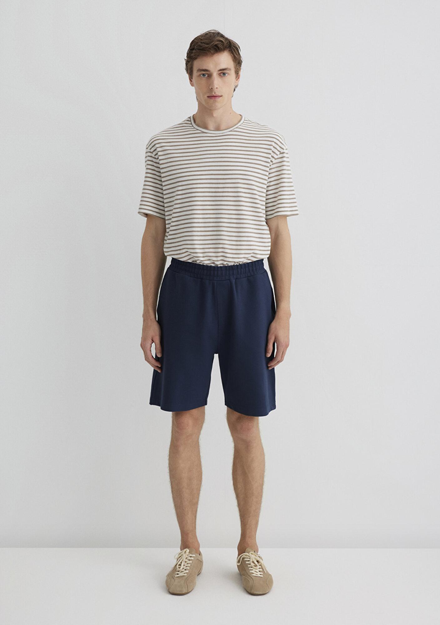 Mavi Lacivert Örme Şort 0410314-70490