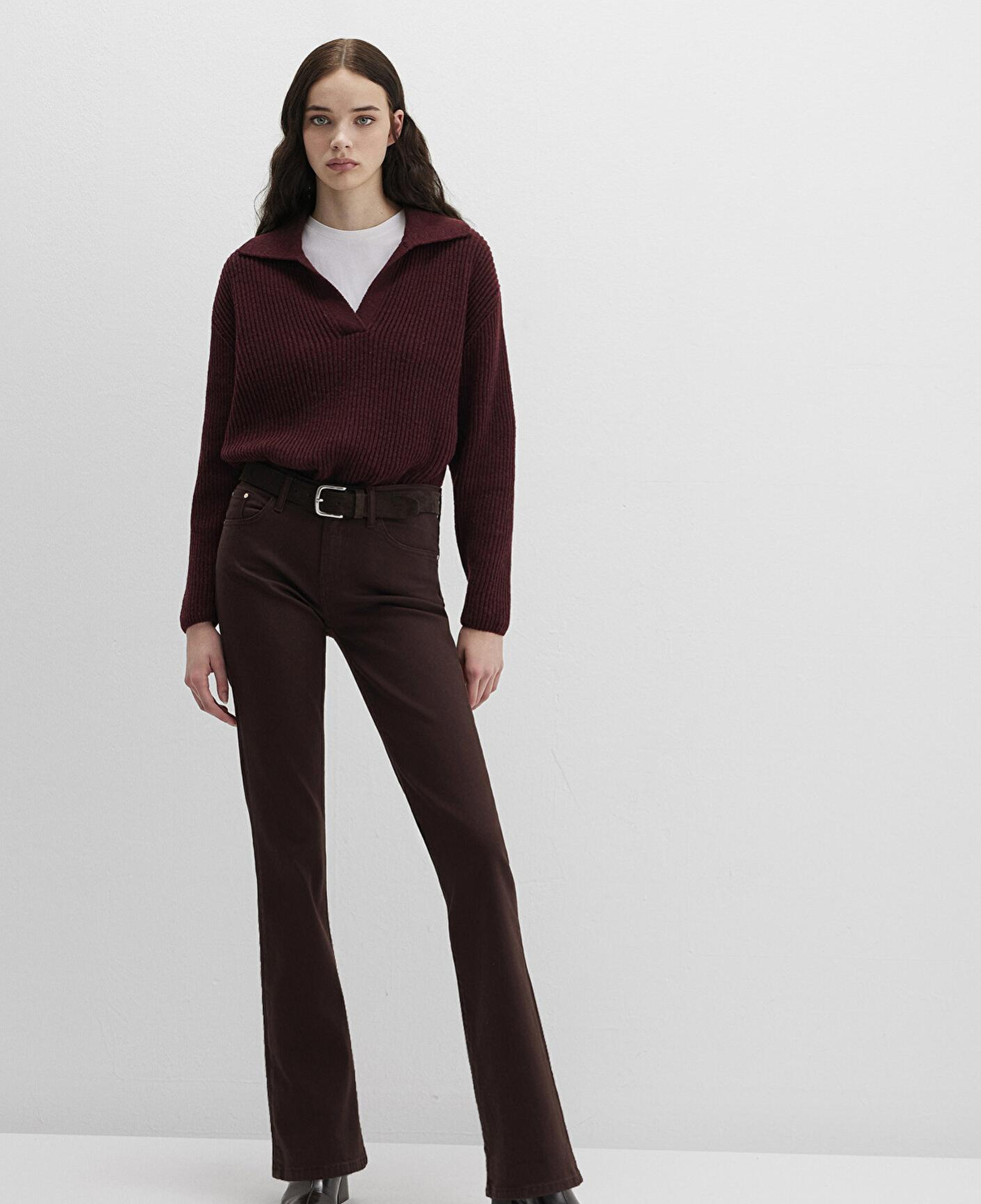 Mavi Molly Kahverengi Gabardin Pantolon 1013691199