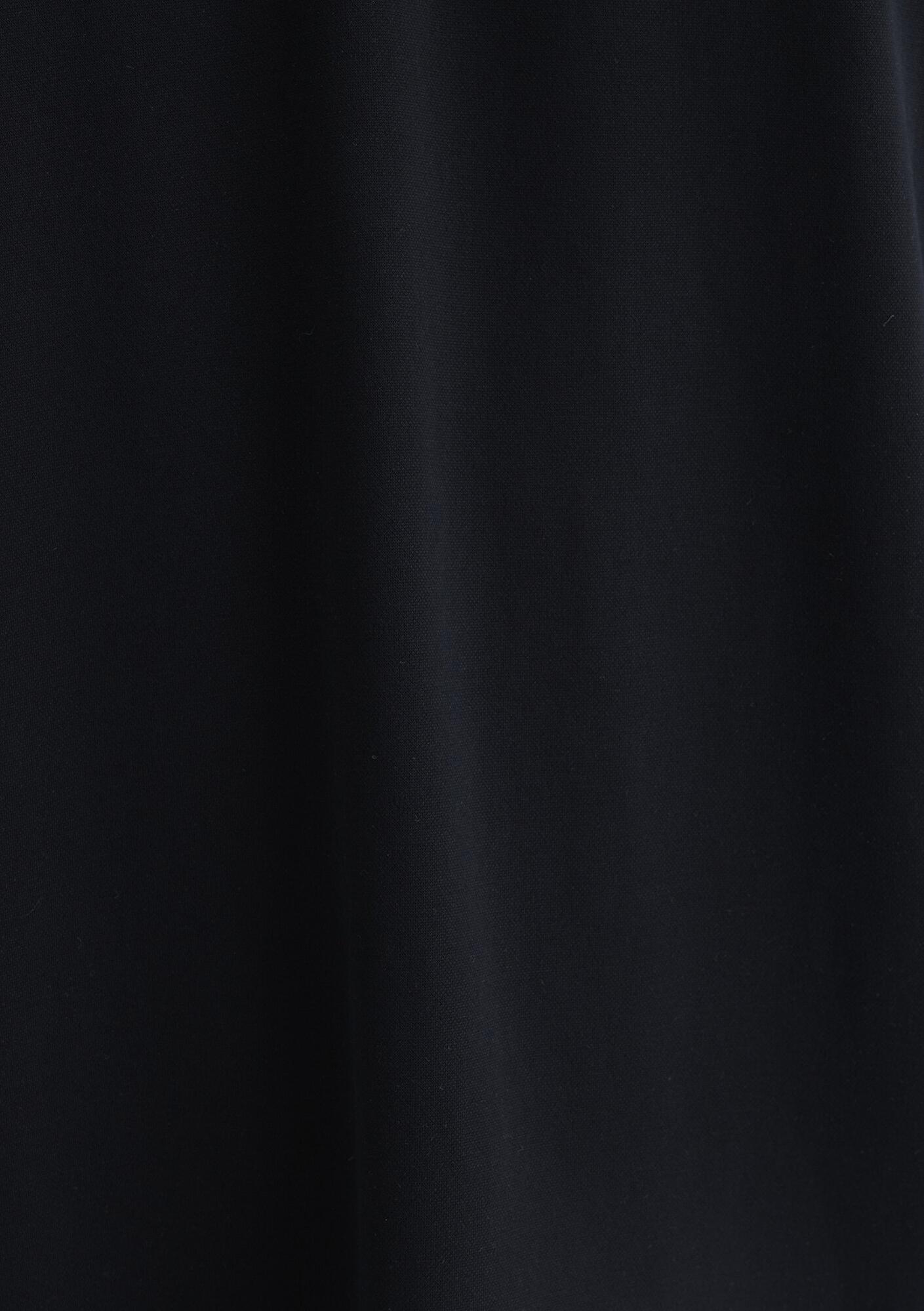 Mavi Soft-Premium Siyah (TENCEL™) Modal Karışımlı Yarı Fermuarlı Polo Tişört Regular Fit / Normal Kesim 0613007-900