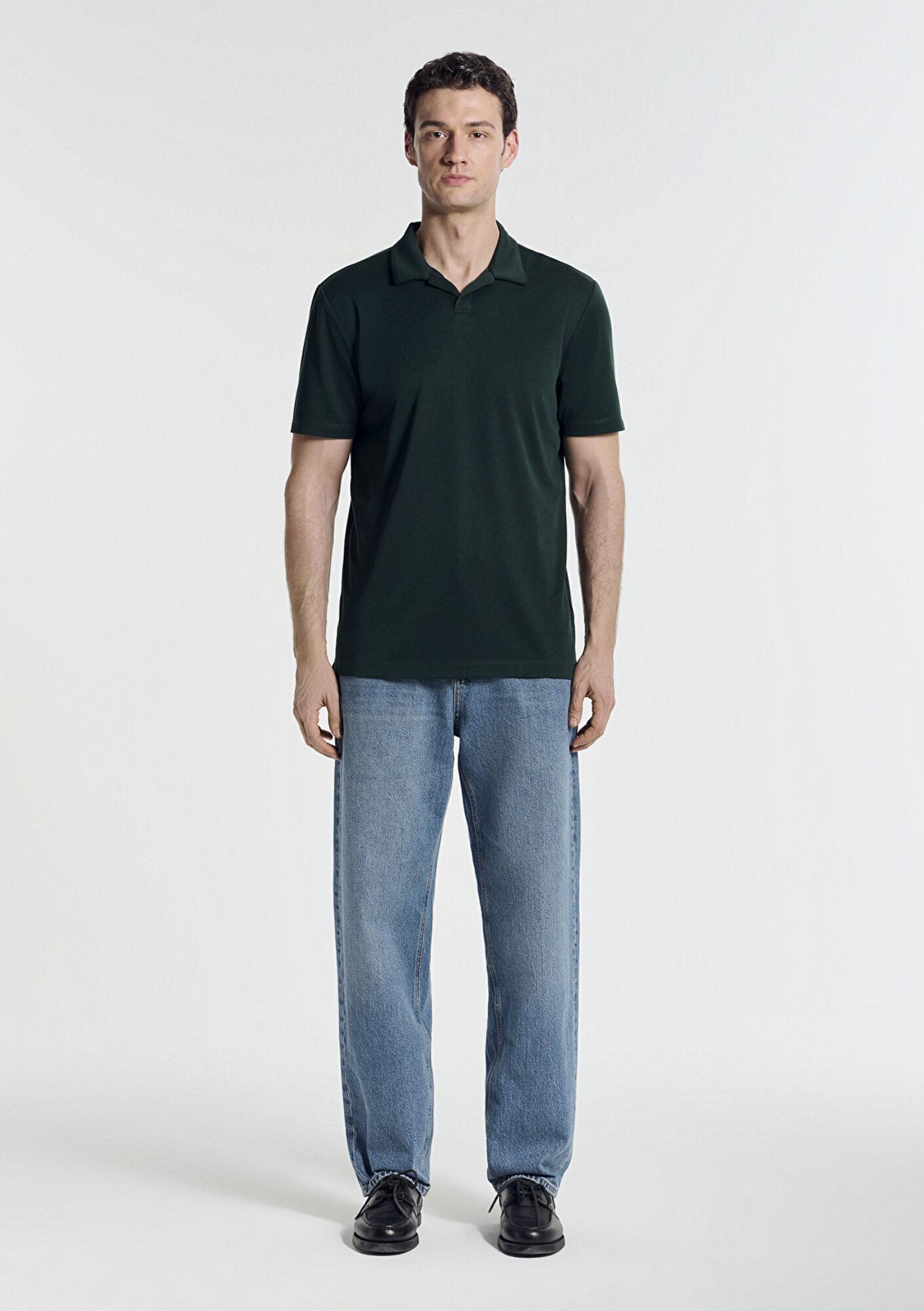 Mavi Soft-Premium Yeşil (TENCEL™) Modal Karışımlı Polo Tişört Regular Fit / Normal Kesim 0613008-85370