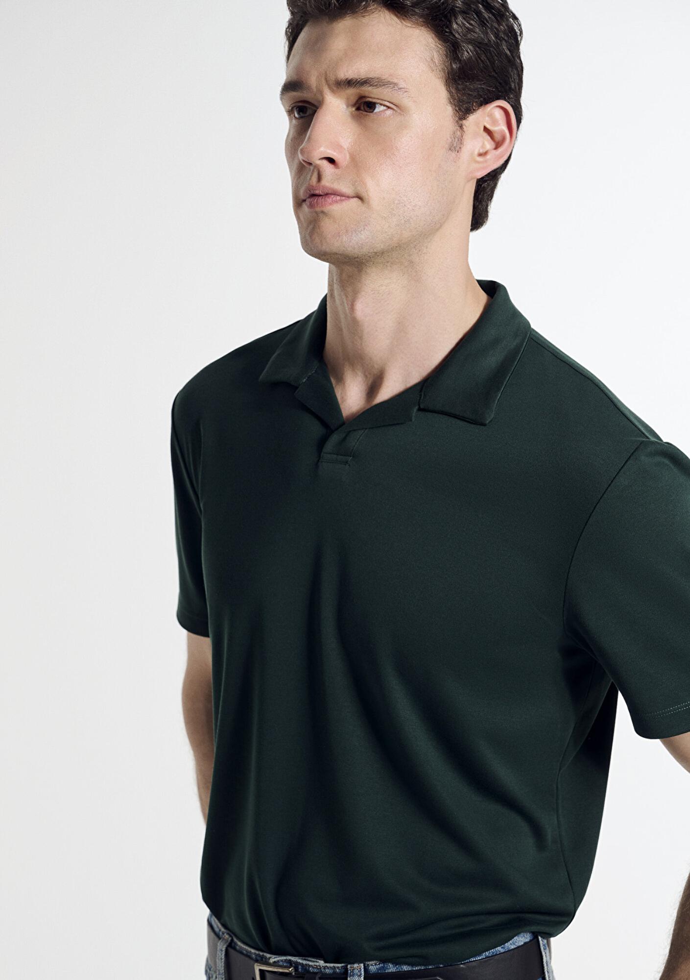 Mavi Soft-Premium Yeşil (TENCEL™) Modal Karışımlı Polo Tişört Regular Fit / Normal Kesim 0613008-85370