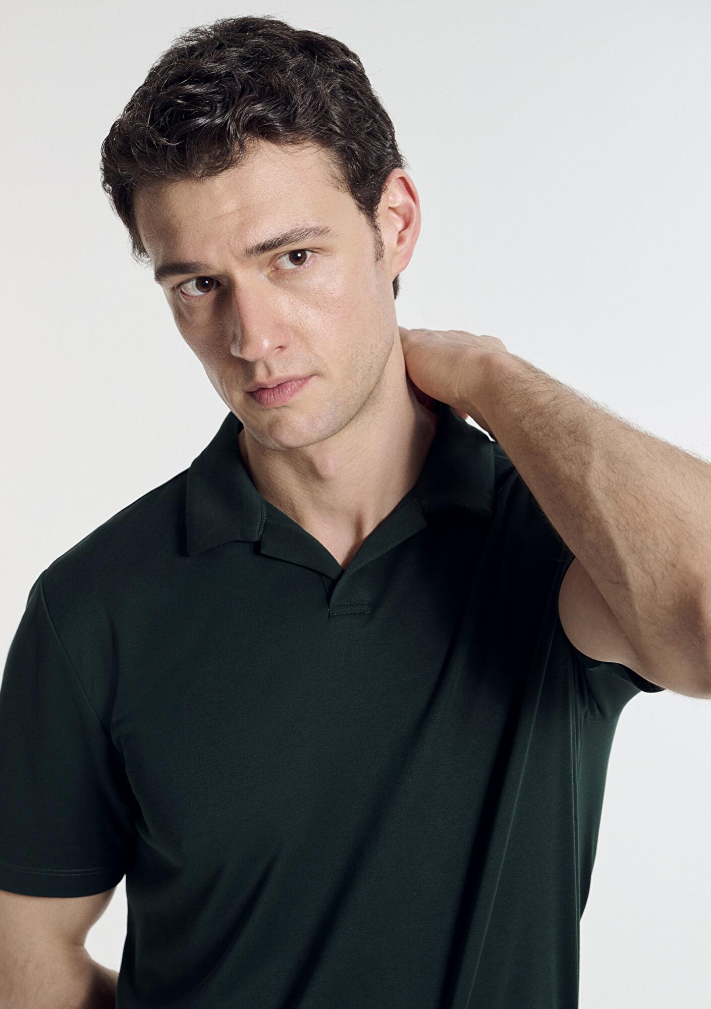 Mavi Soft-Premium Yeşil (TENCEL™) Modal Karışımlı Polo Tişört Regular Fit / Normal Kesim 0613008-85370