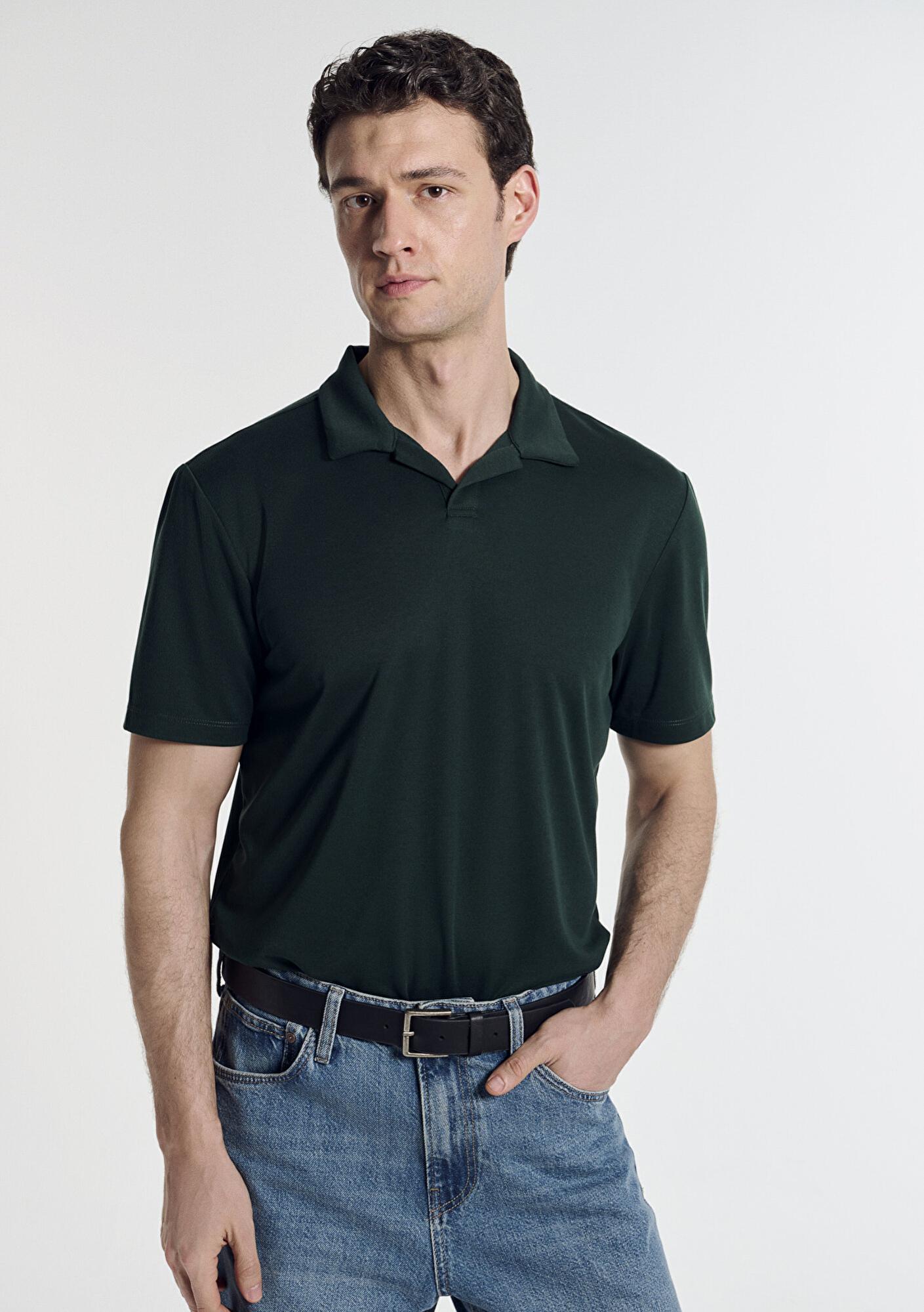 Mavi Soft-Premium Yeşil (TENCEL™) Modal Karışımlı Polo Tişört Regular Fit / Normal Kesim 0613008-85370