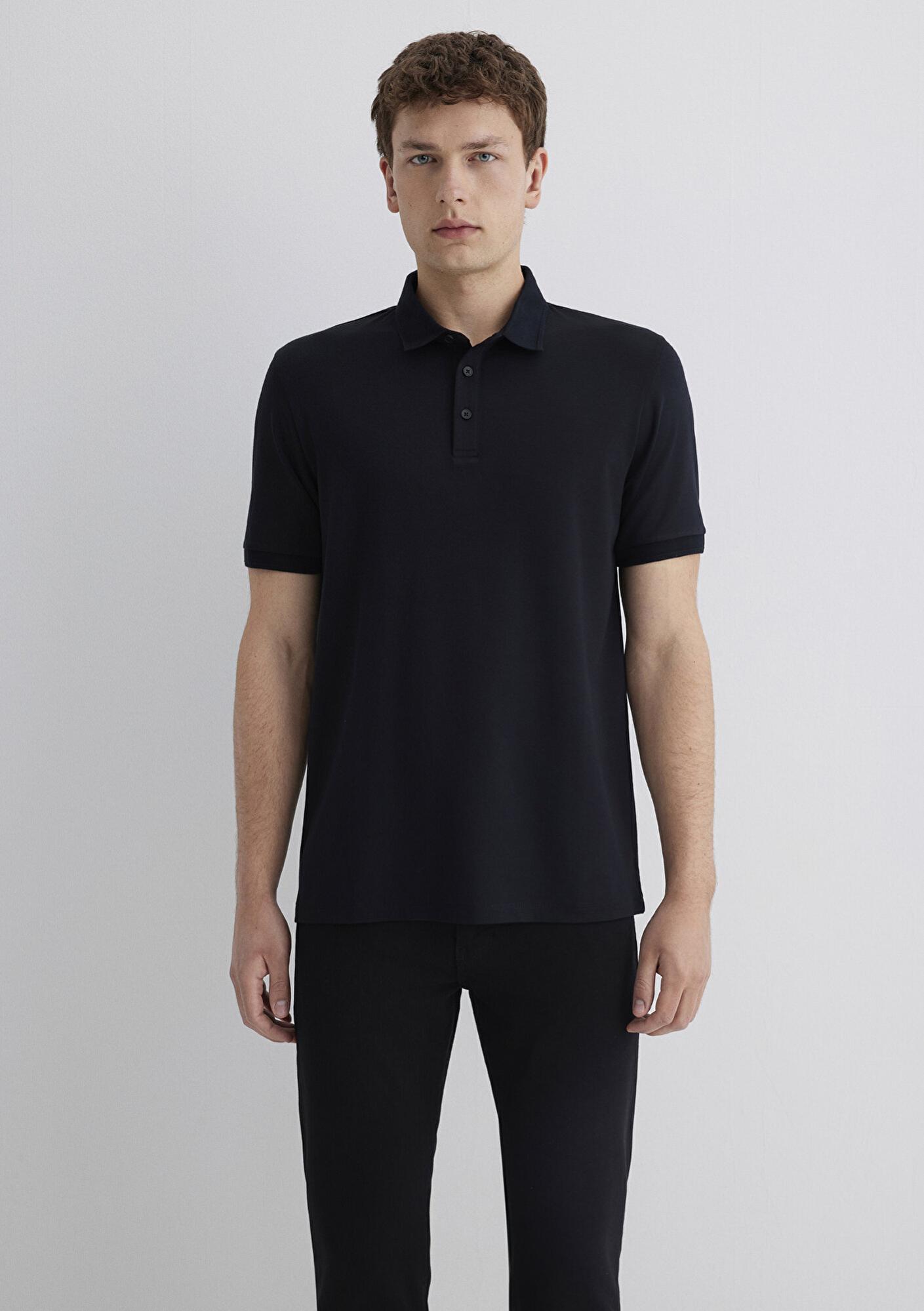 Mavi Soft-Premium Siyah Polo Tişört Slim Fit / Dar Kesim 0613006-900