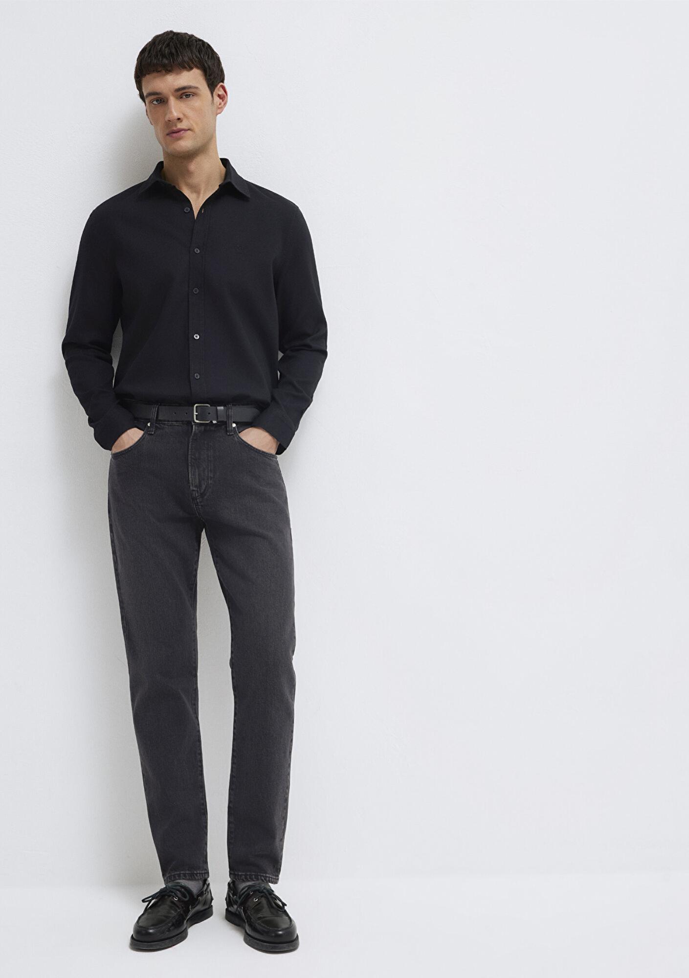 Mavi Siyah Gömlek Slim Fit / Dar Kesim 0211656-900