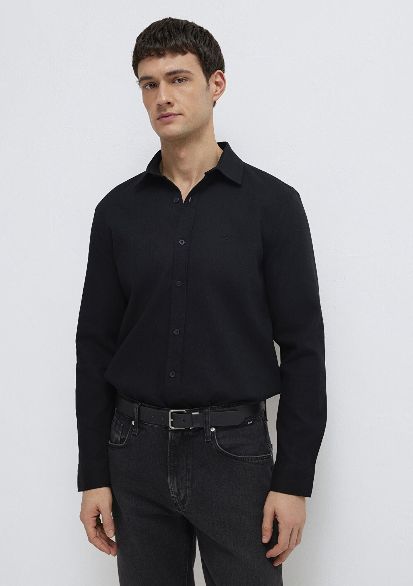 Mavi Siyah Gömlek Slim Fit / Dar Kesim 0211656-900