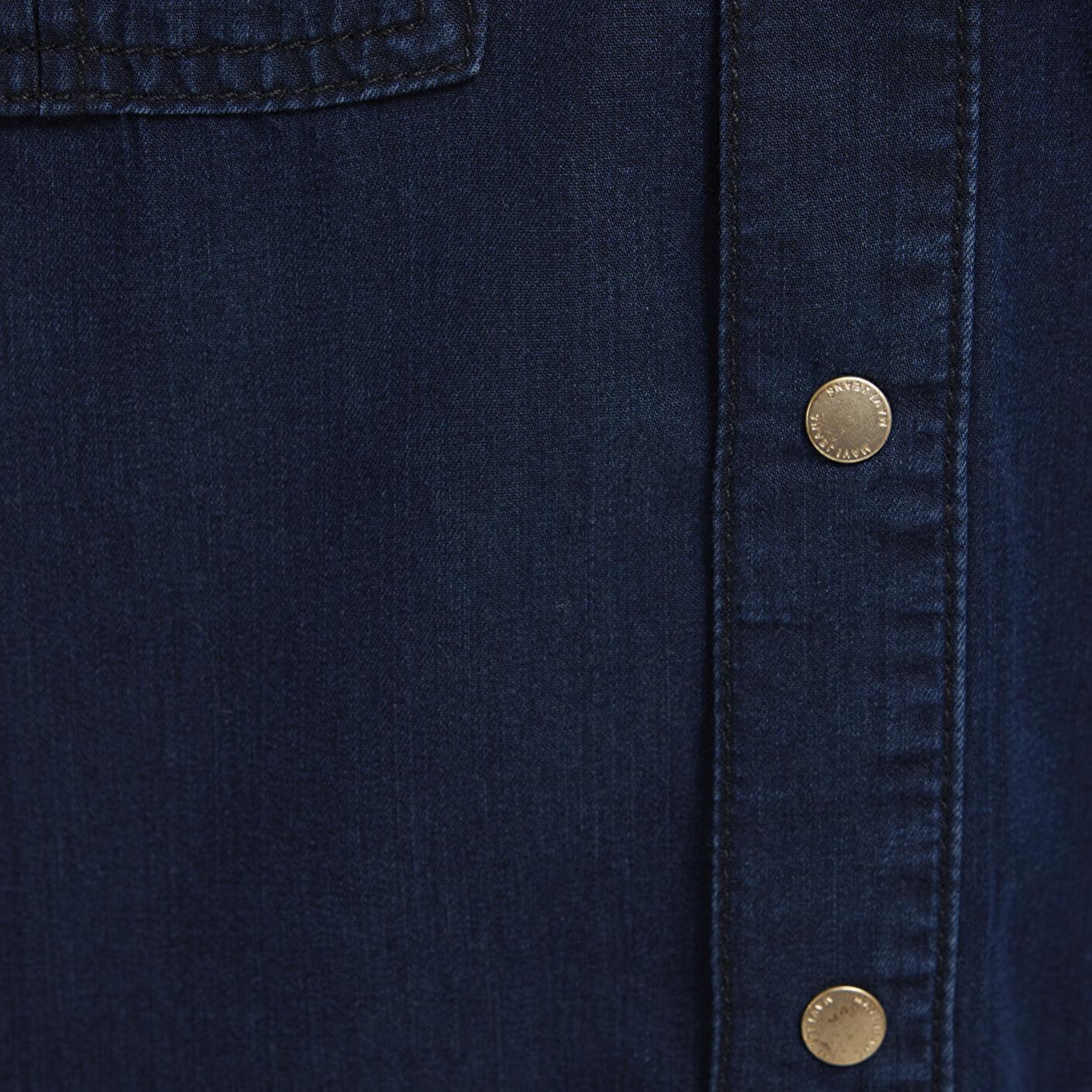 Mavi Nia Gold Premium Mürekkep Mavi Jean Gömlek Fitted / Vücuda Oturan Kesim 1211137-90540