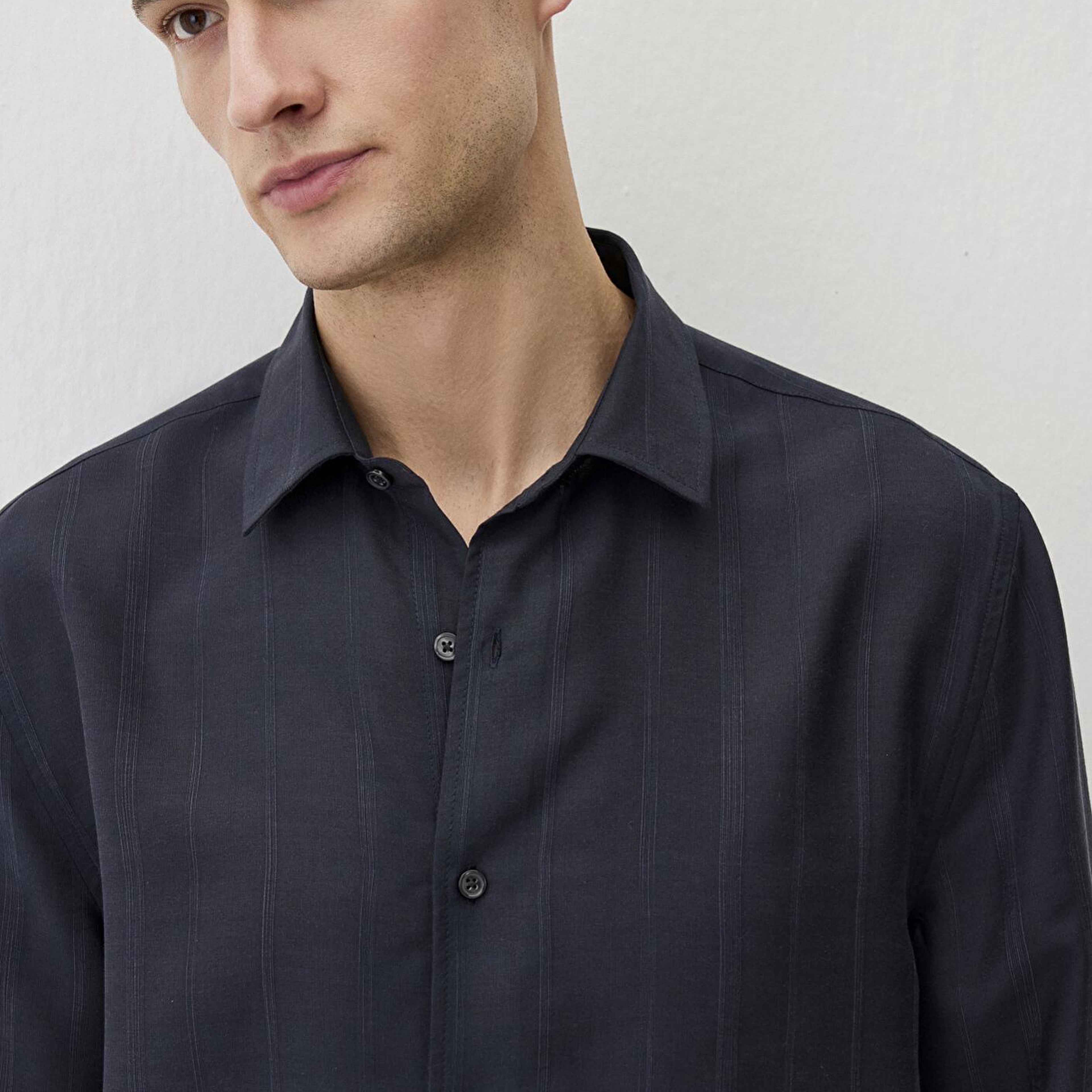 Mavi Lacivert (TENCEL™) Liyosel Gömlek Regular Fit / Normal Kesim 0211622-83884