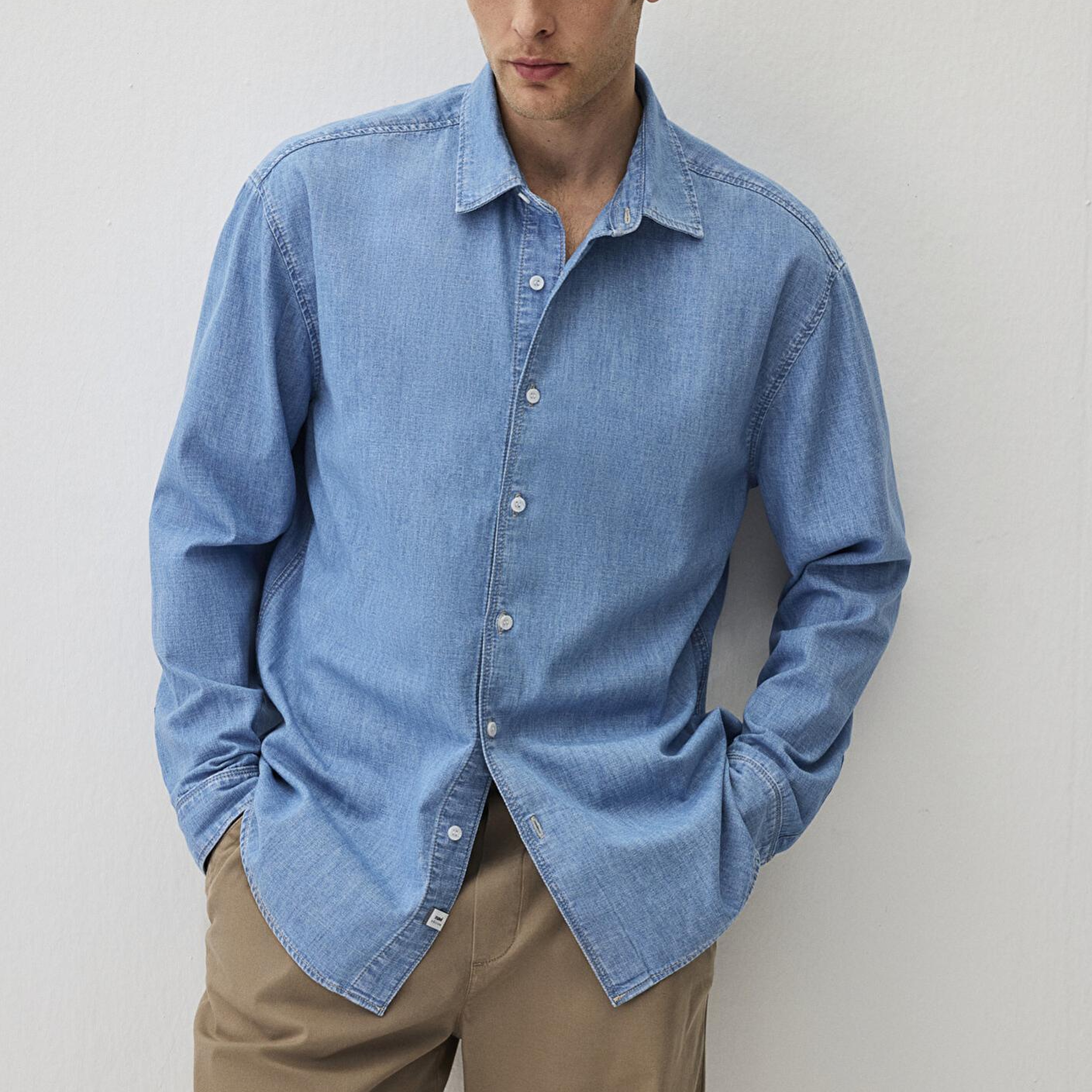 Mavi Theo Edition Açık Mavi Jean Gömlek Slim Fit / Dar Kesim 0211655-90893