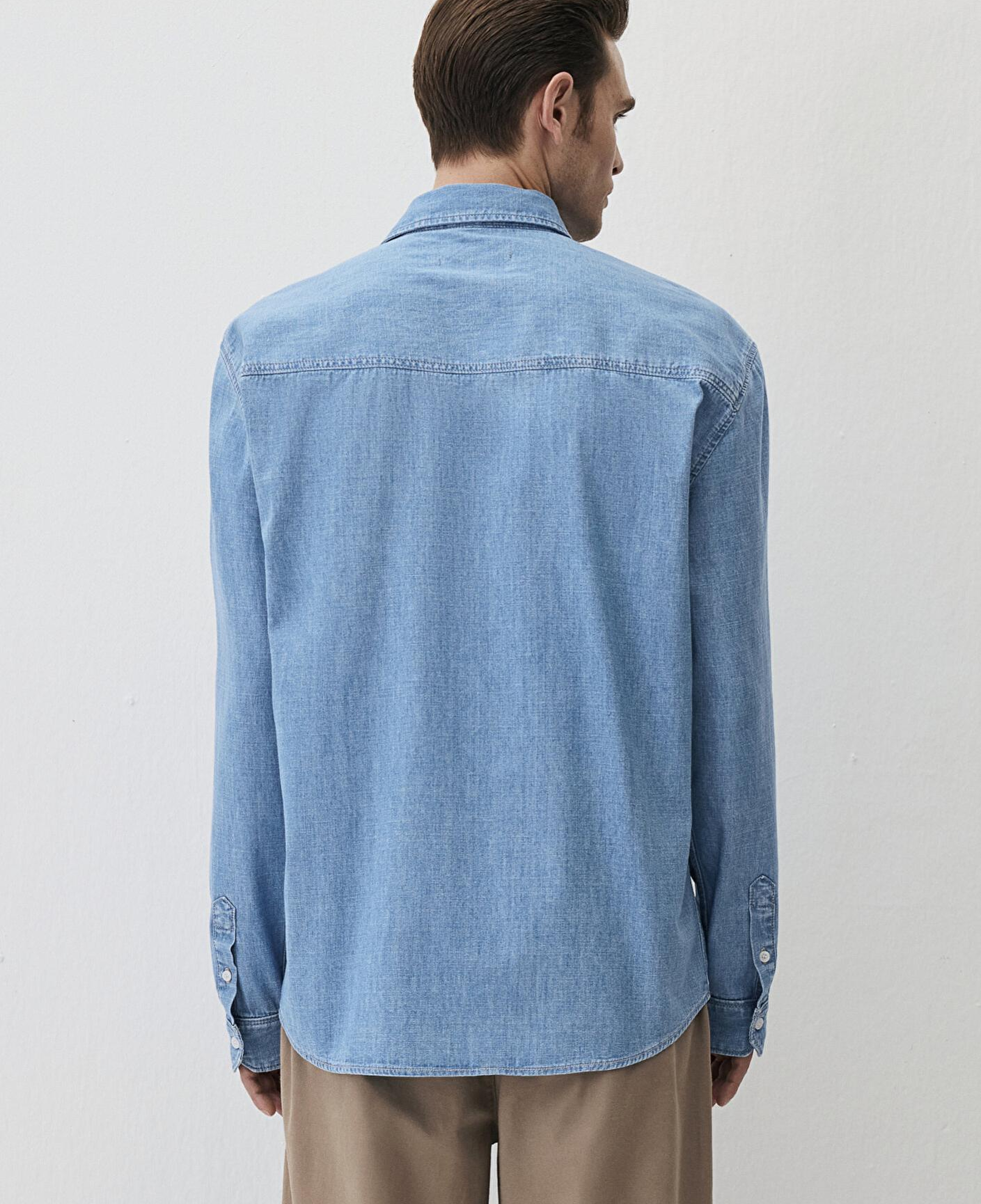 Mavi Theo Edition Açık Mavi Jean Gömlek Slim Fit / Dar Kesim 0211655-90893