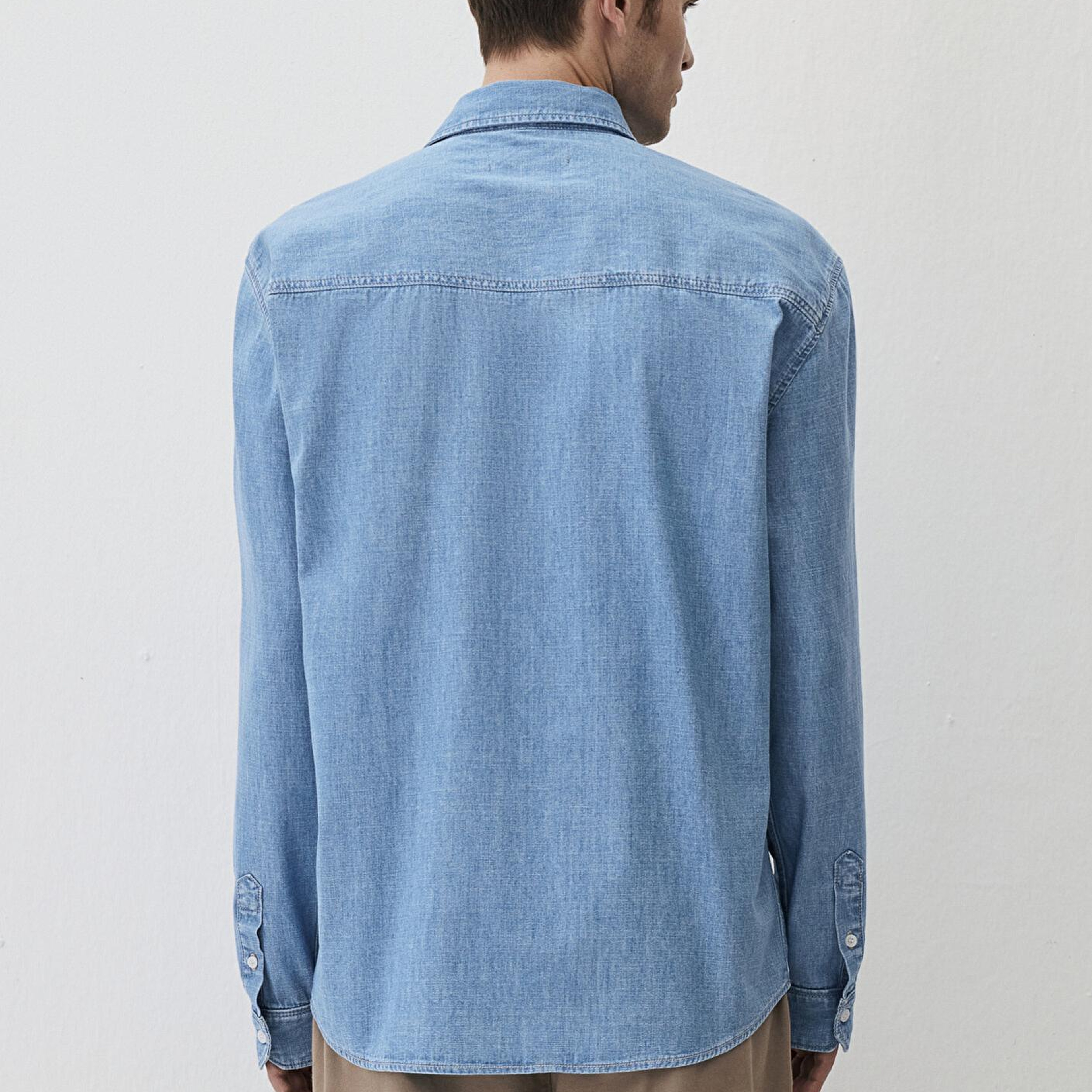 Mavi Theo Edition Açık Mavi Jean Gömlek Slim Fit / Dar Kesim 0211655-90893