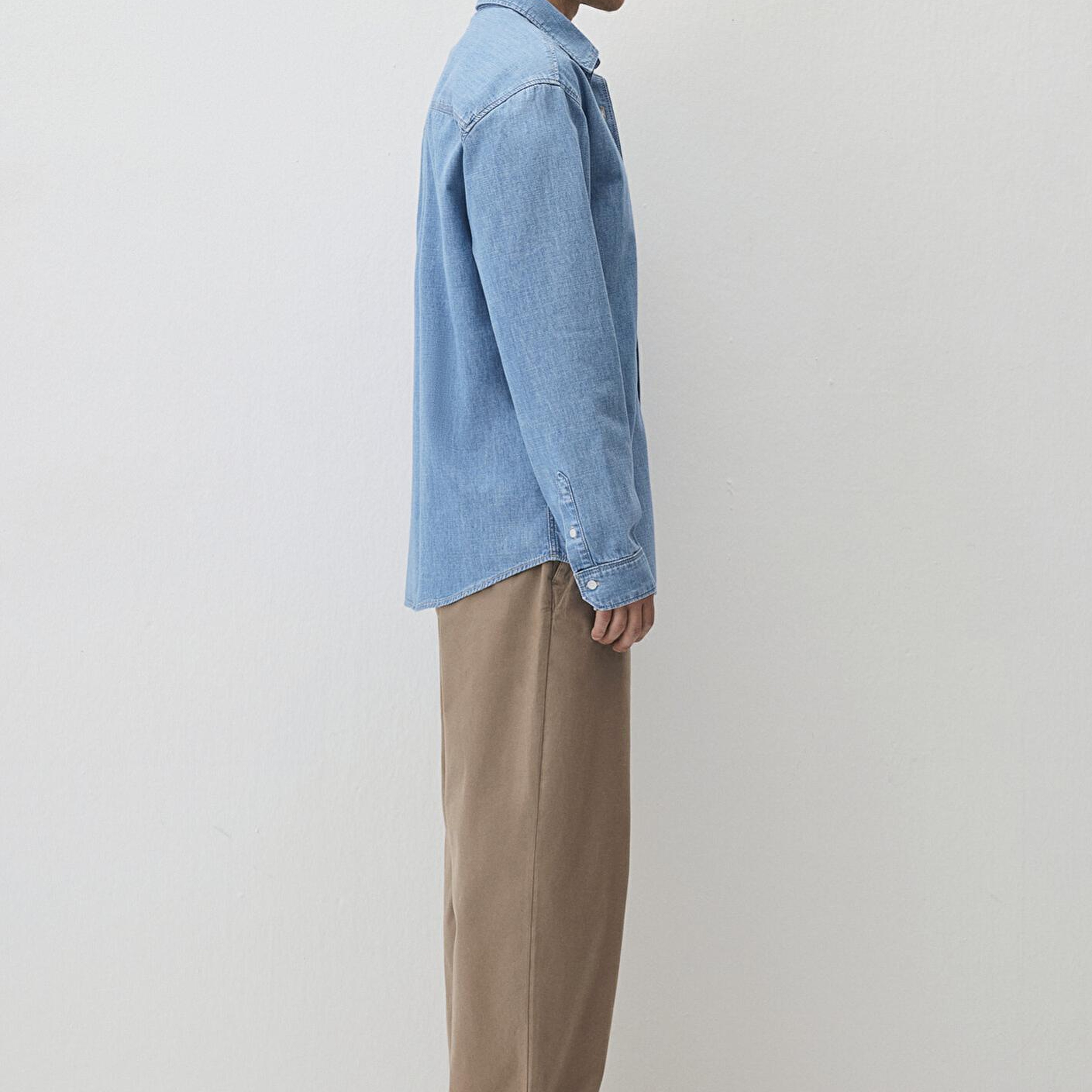 Mavi Theo Edition Açık Mavi Jean Gömlek Slim Fit / Dar Kesim 0211655-90893