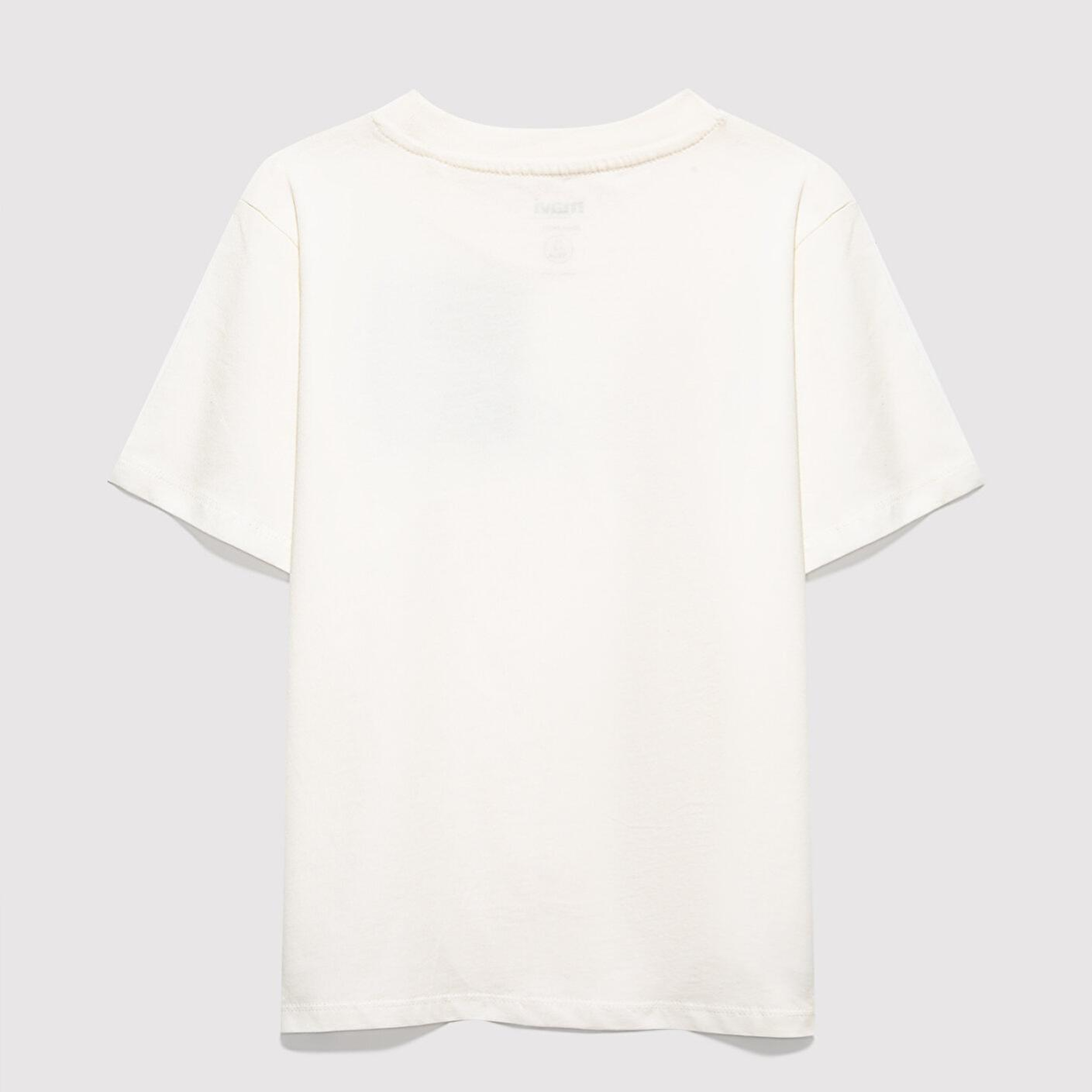 Mavi Mavi Logo Kedi Baskılı Ekru Tişört Regular Fit / Normal Kesim 7610338-70057