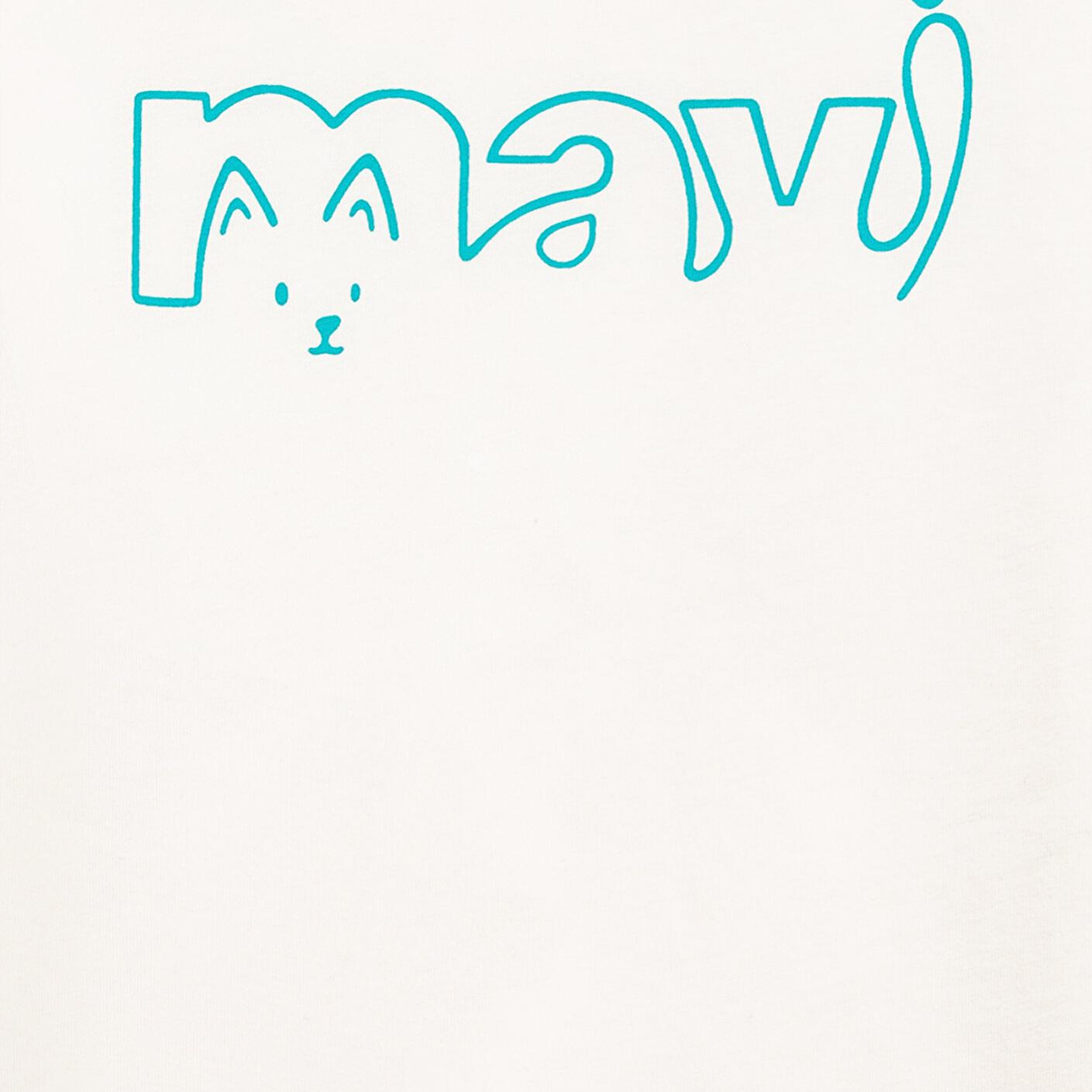 Mavi Mavi Logo Kedi Baskılı Ekru Tişört Regular Fit / Normal Kesim 7610338-70057