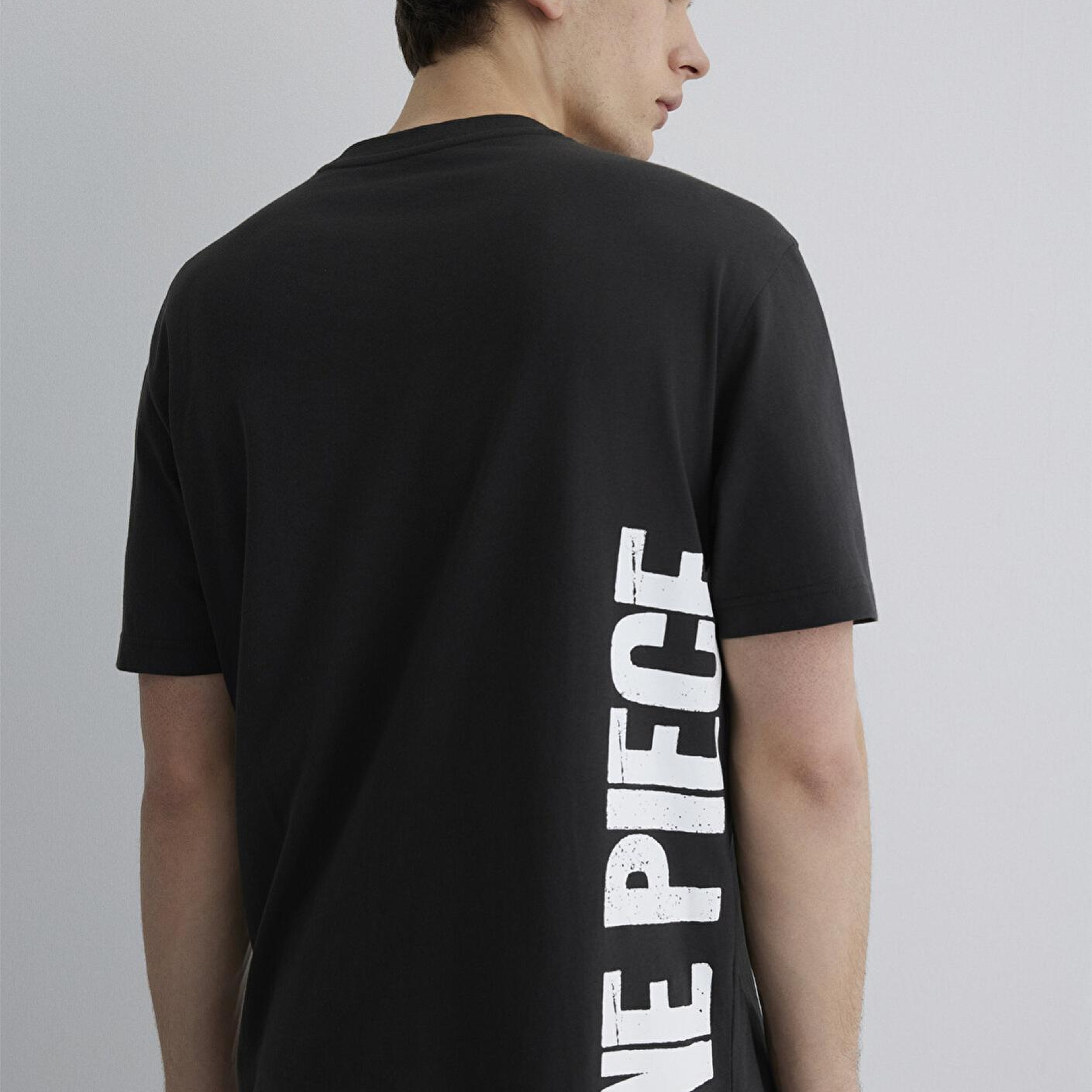 Mavi One Piece Baskılı Antrasit Tişört Loose Fit / Bol Rahat Kesim 0612662-70092