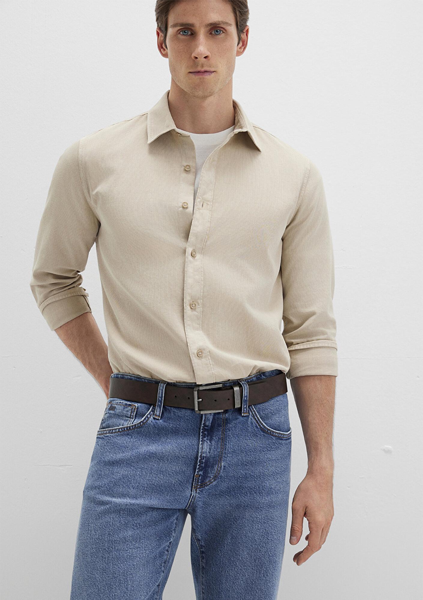 Mavi Kahverengi Suni Deri Kemer 0911874-85397