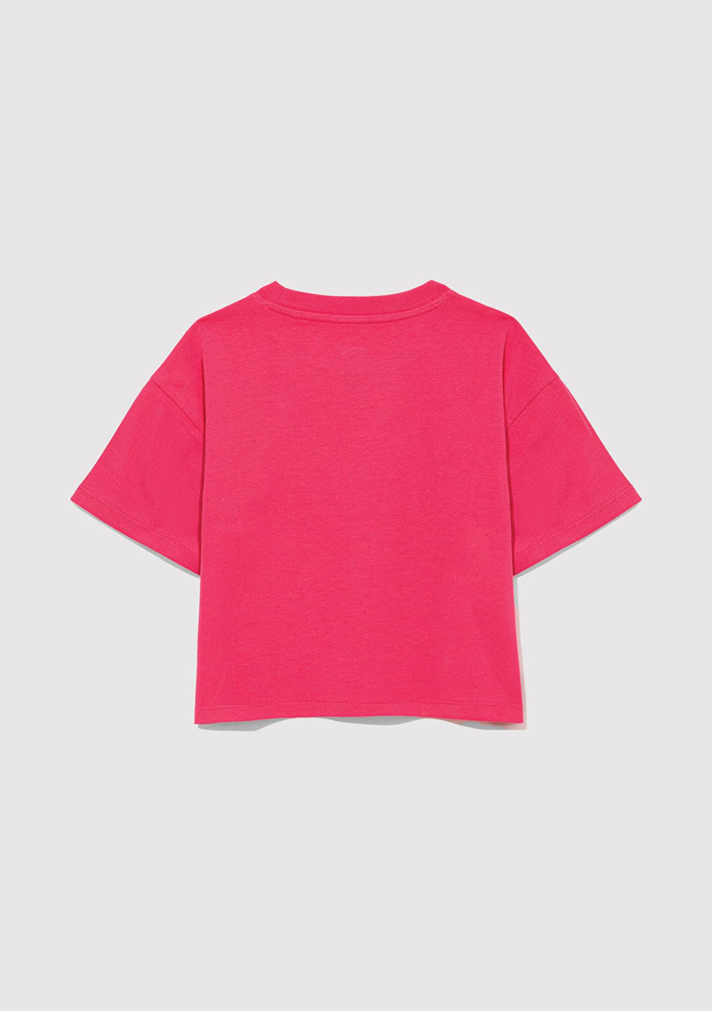 Mavi Mavi Jeans Baskılı Pembe Tişört Loose Fit / Bol Rahat Kesim 7610286-71111