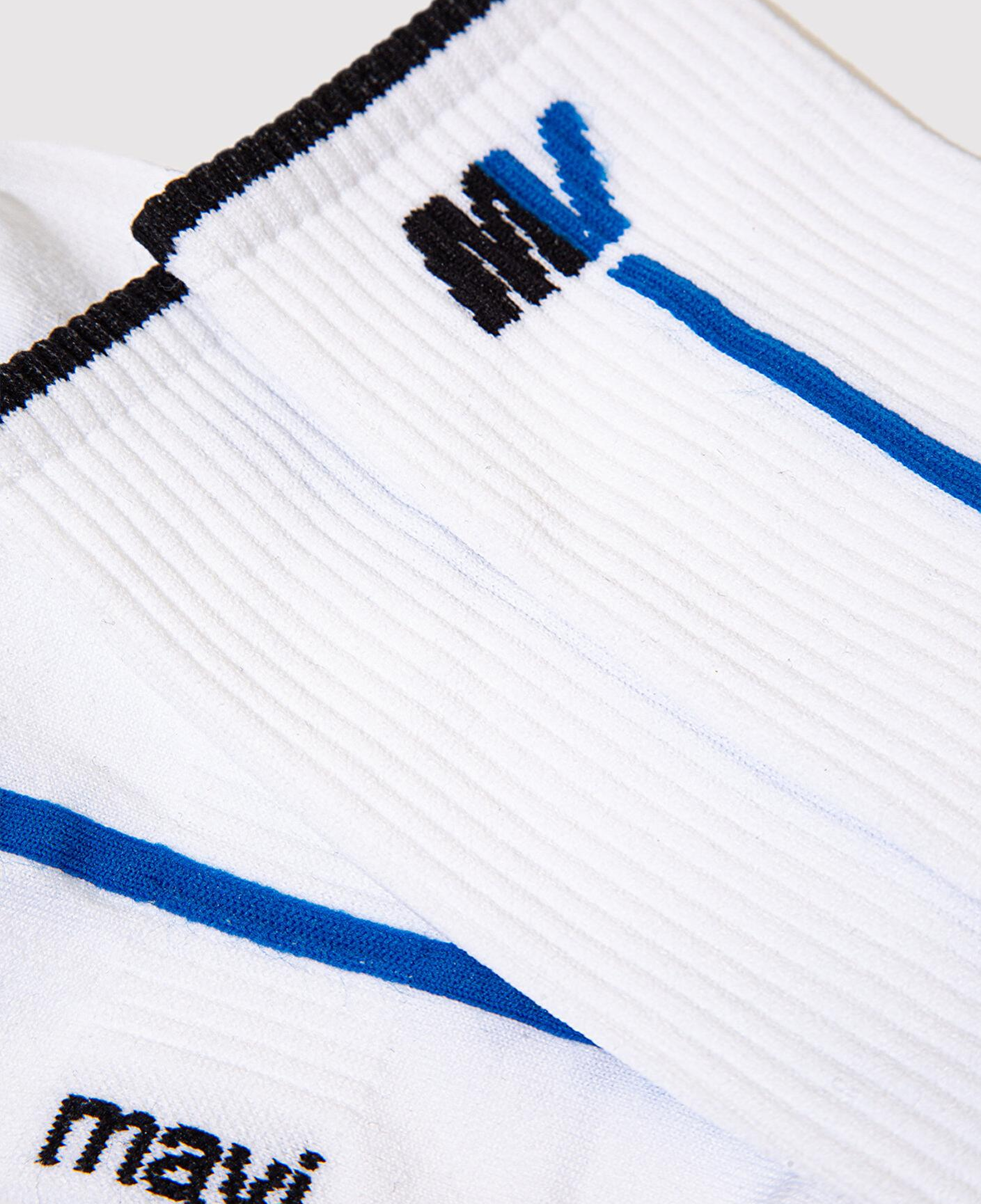 Mavi MV Baskılı Beyaz Soket Çorap 0911746-20843